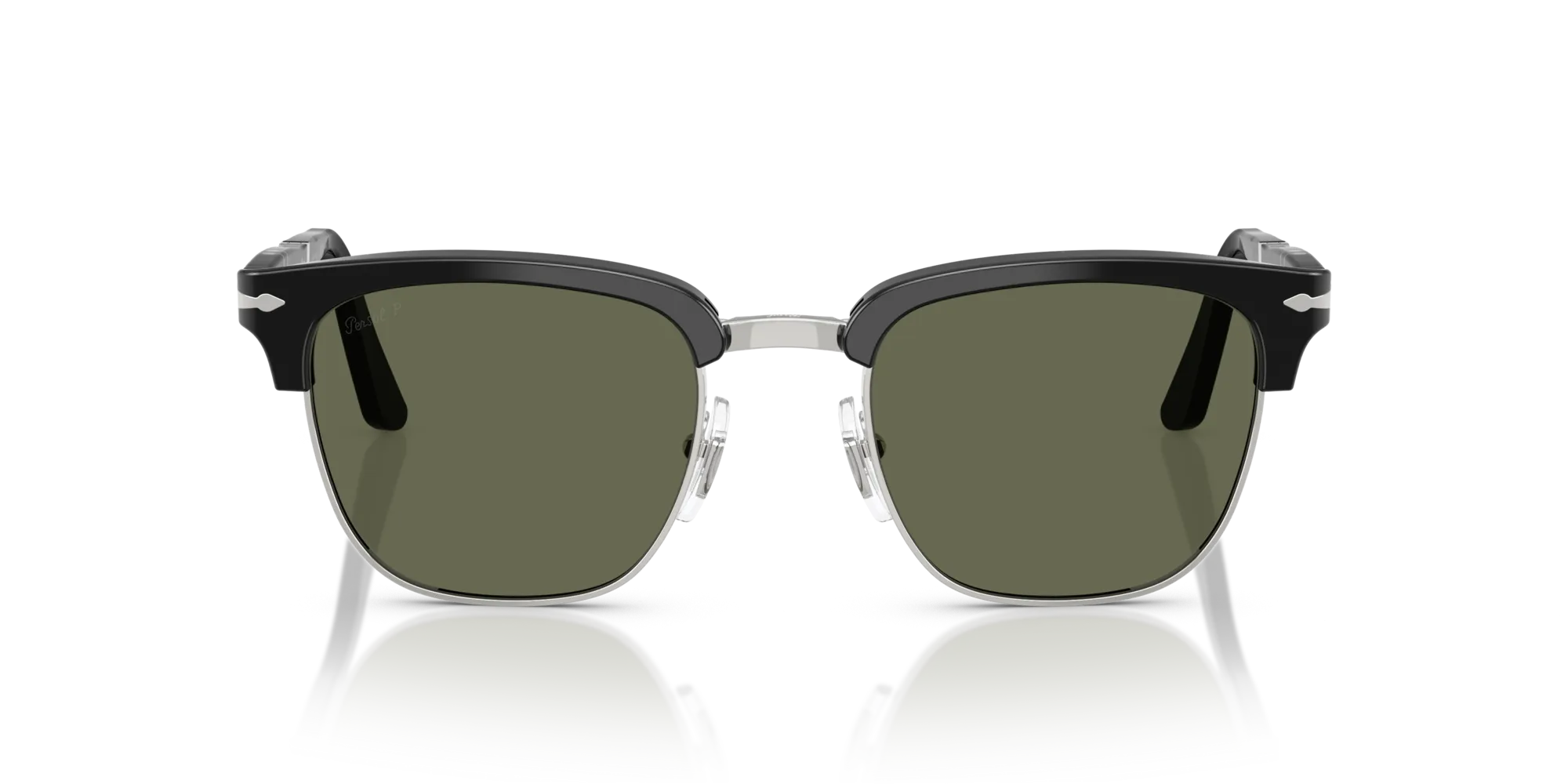 Persol PO3375S 95/58 Occhiali da sole Acetato Nero Verde Squadrata Polarizzata - immagine 3