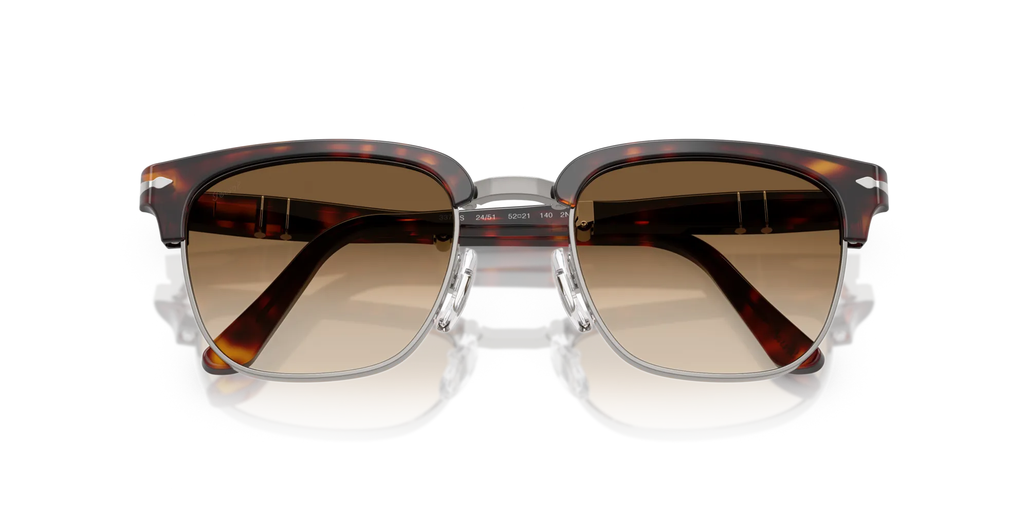 Persol PO3375S 24/51 Occhiali da sole Acetato Tartaruga Marrone Squadrata Normale Sfumato - immagine 2