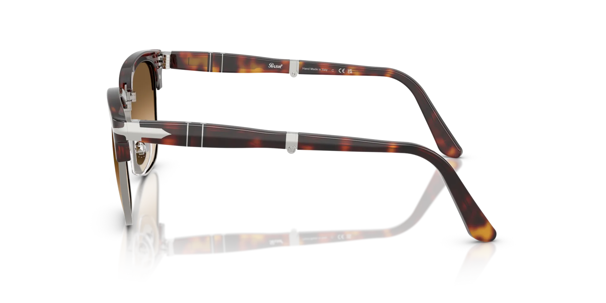 Persol PO3375S 24/51 Occhiali da sole Acetato Tartaruga Marrone Squadrata Normale Sfumato - immagine 4