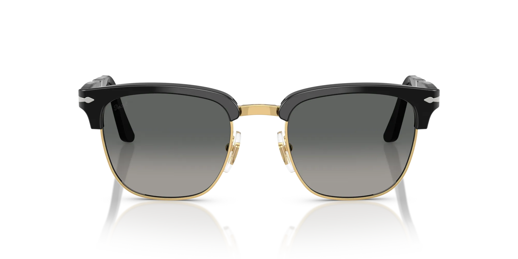 Persol PO3375S 122571 Occhiali da sole Acetato Nero Grigio Squadrata Normale Sfumato - immagine 3