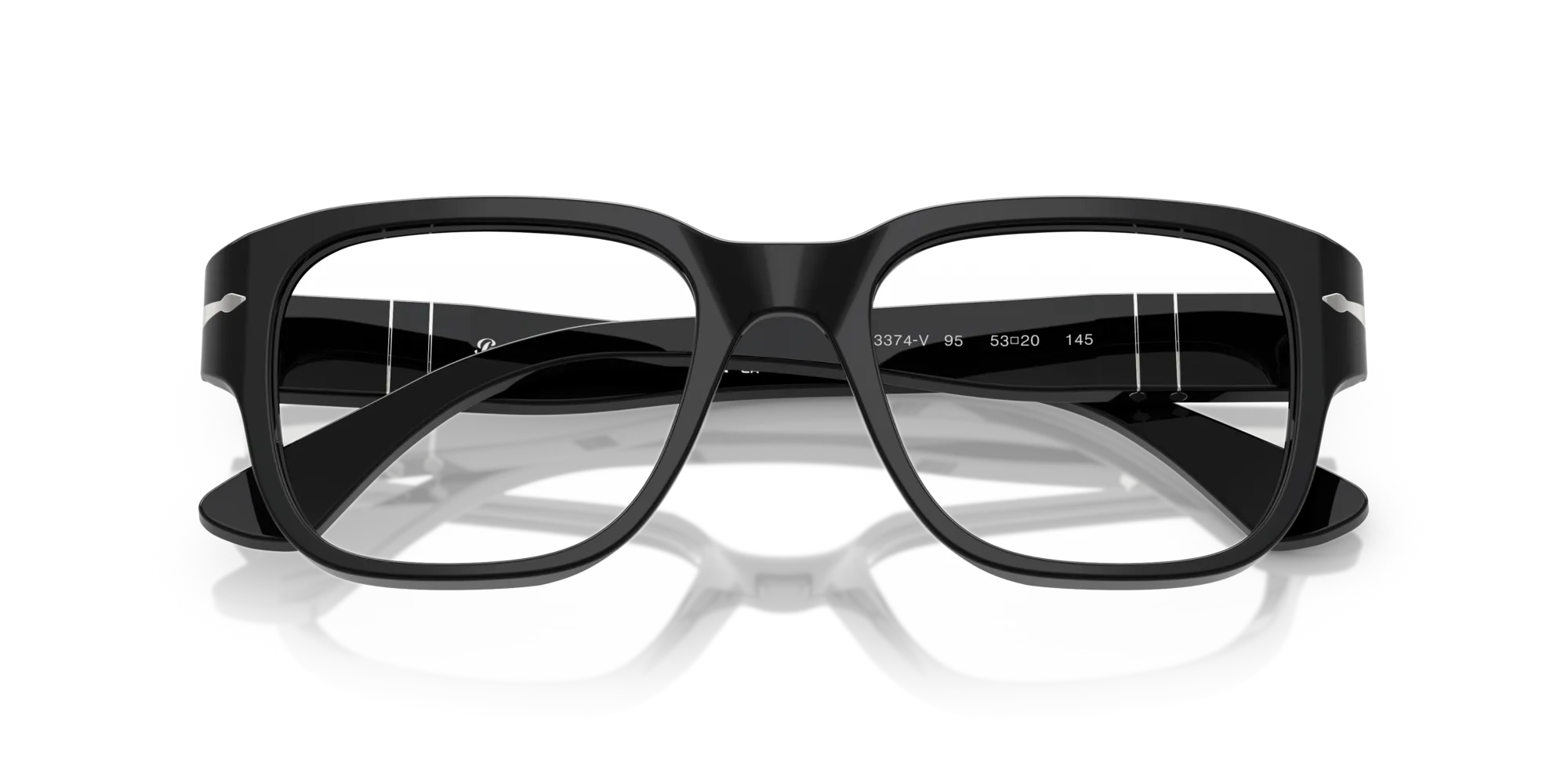 Persol PO3374V 95 Montature da vista Acetato Nero Squadrata Normale - immagine 2