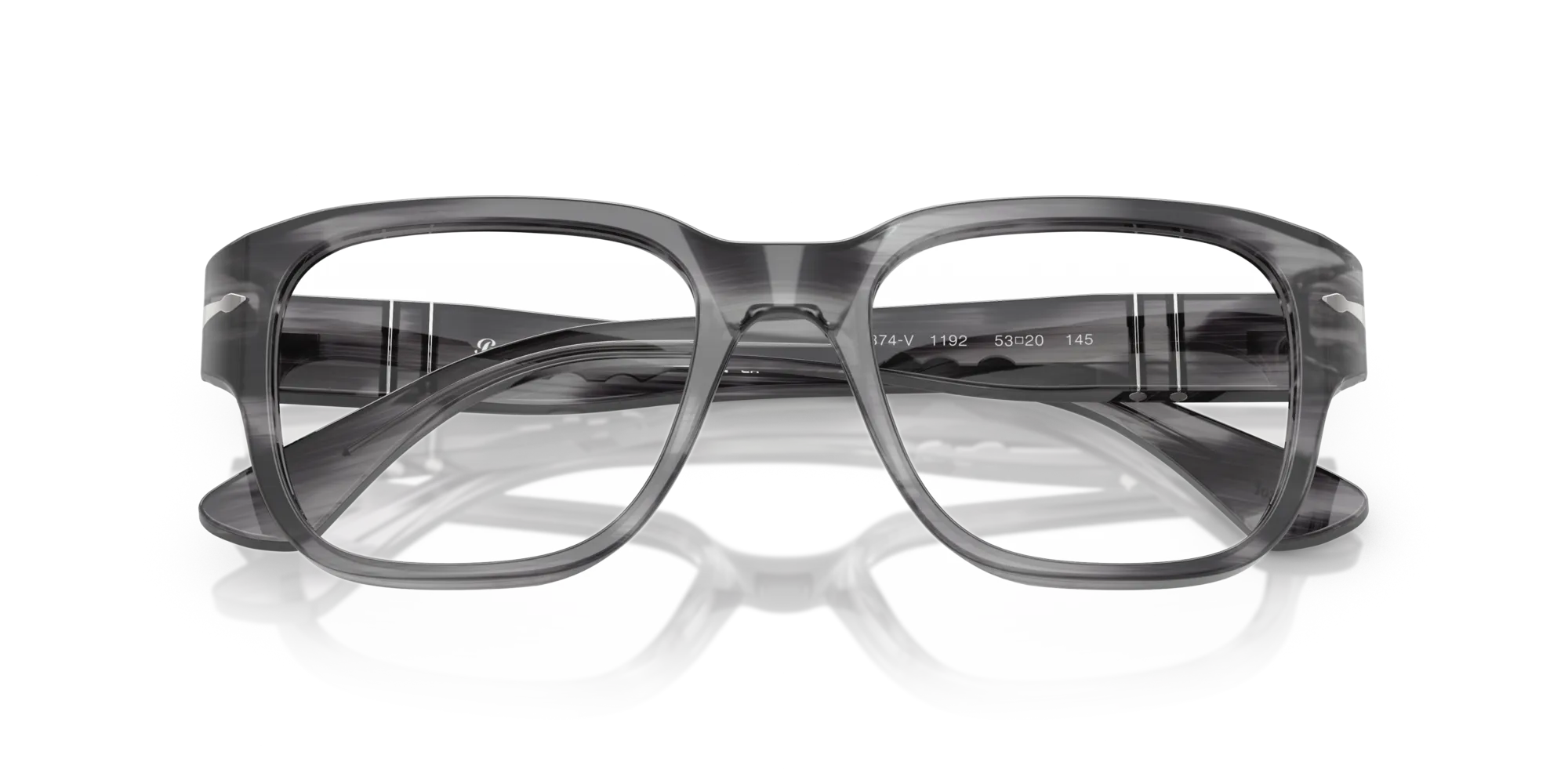Persol PO3374V 1192 Montature da vista Acetato Grigio Squadrata Normale - immagine 2