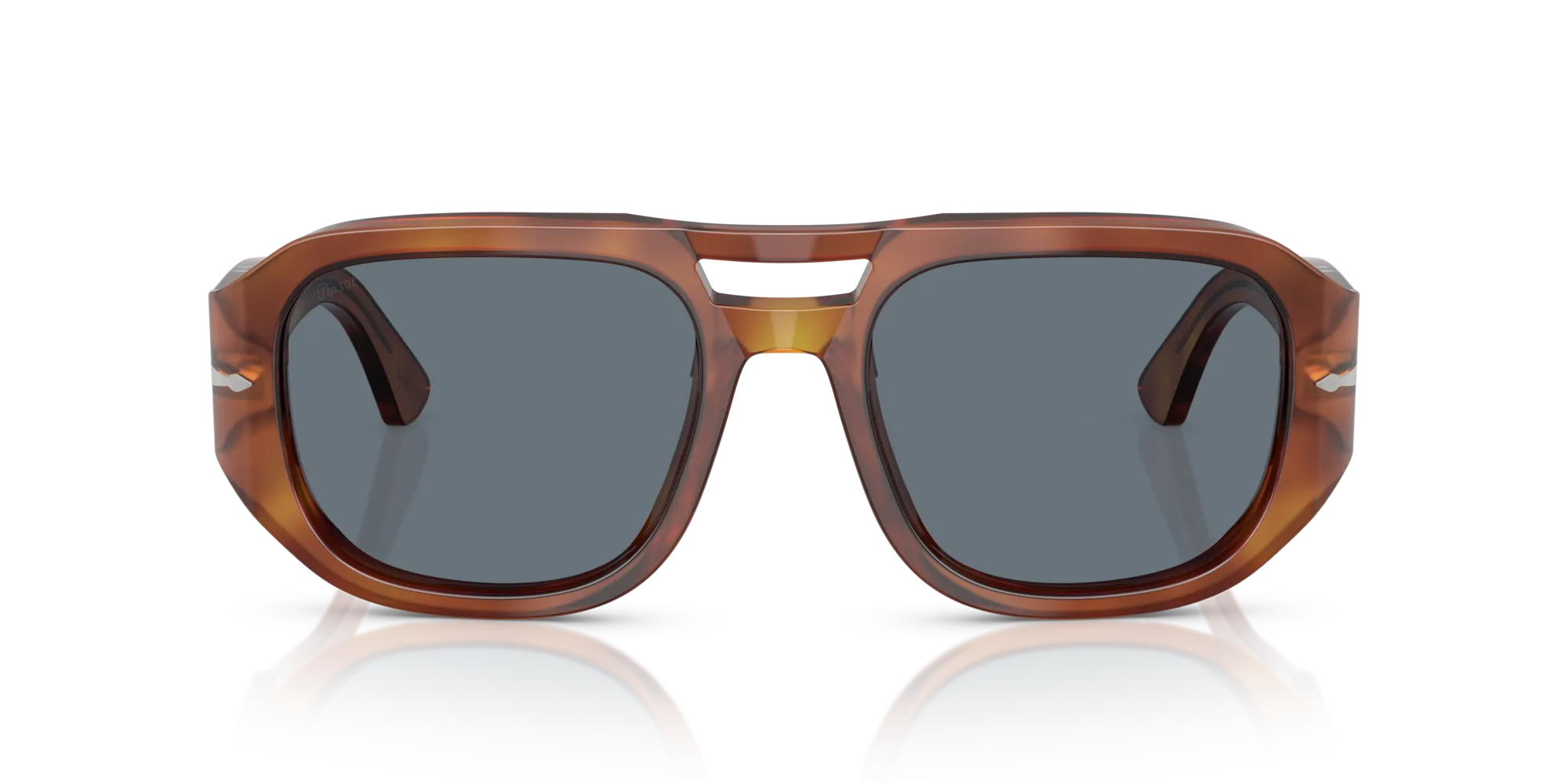 Persol PO3373S VINCENT 96/56 Occhiali da sole Acetato Marrone Blu Pilot Normale - immagine 3