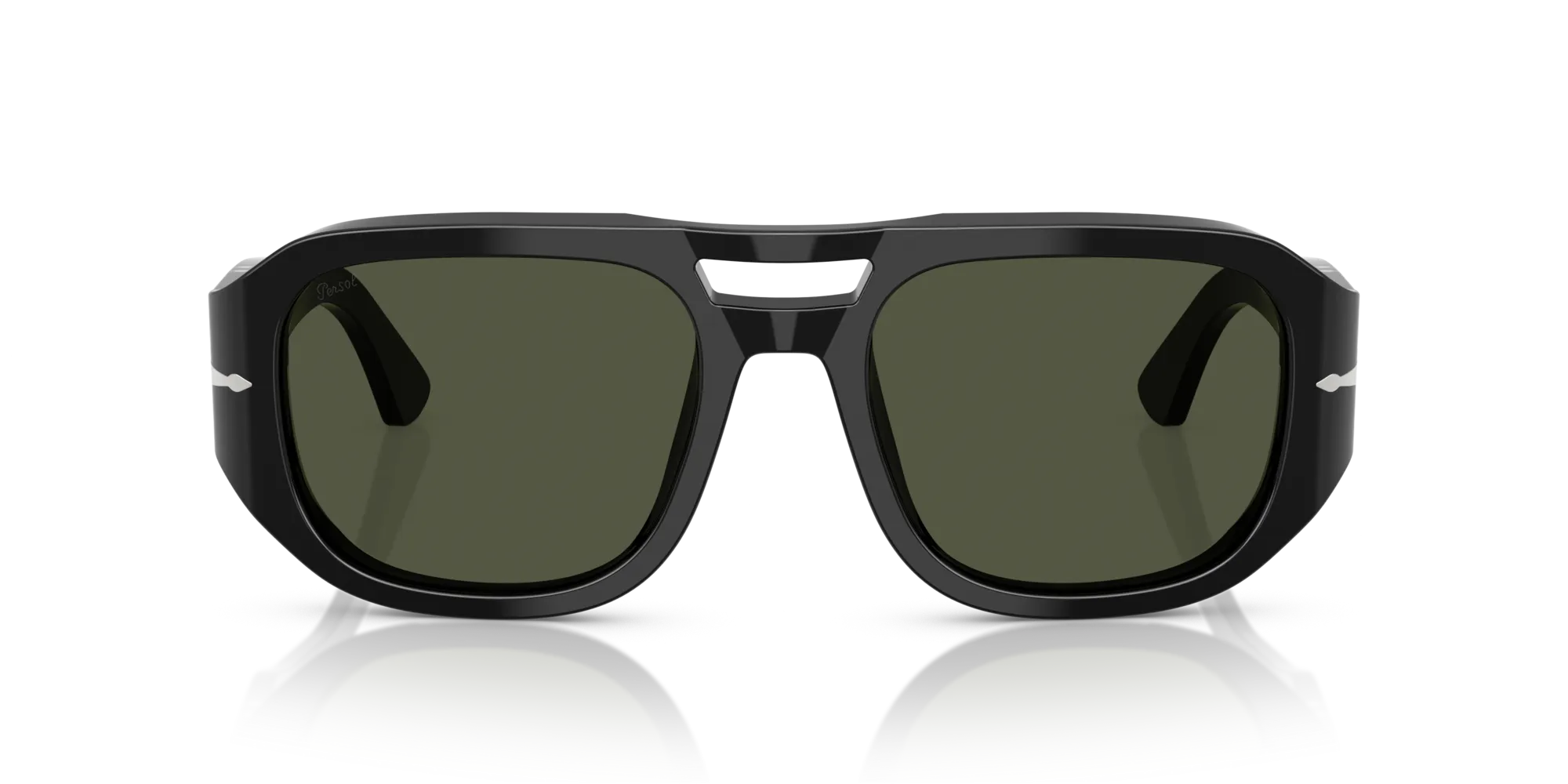 Persol PO3373S VINCENT 95/31 Occhiali da sole Acetato Nero Verde Pilot Normale - immagine 3
