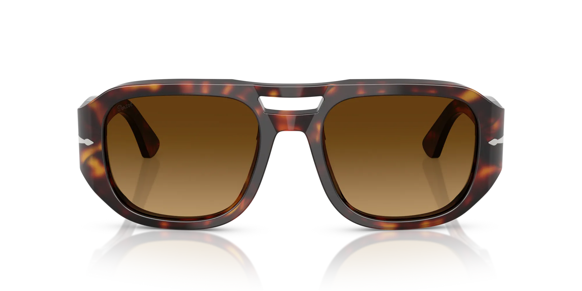 Persol PO3373S VINCENT 24/85 Occhiali da sole Acetato Tartaruga Marrone Pilot Normale Sfumato - immagine 3
