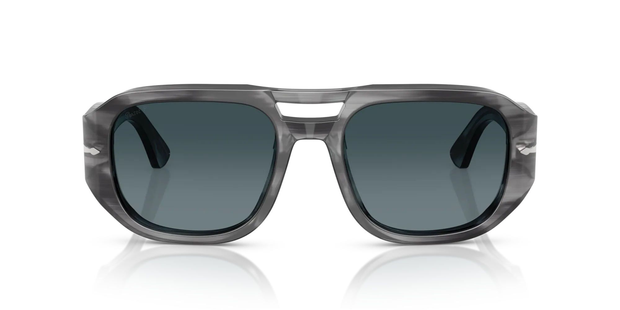 Persol PO3373S VINCENT 1192S3 Occhiali da sole Acetato Grigio Blu Pilot Polarizzata Sfumato - immagine 3