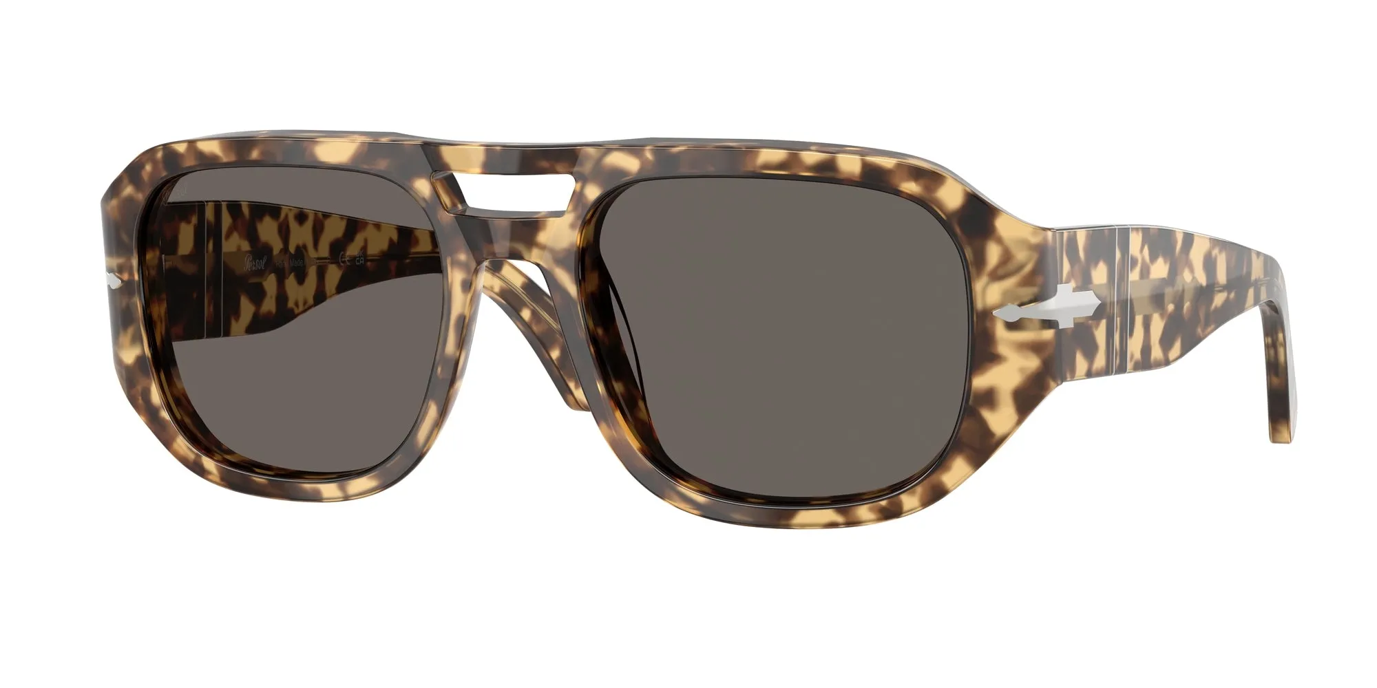 Persol PO3373S VINCENT 1056B1 Occhiali da sole Acetato Marrone Grigio Pilot Normale - immagine 1