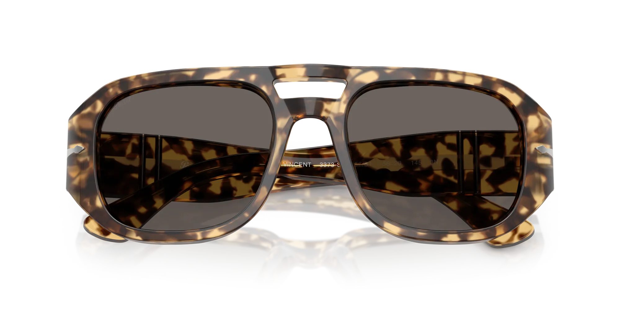 Persol PO3373S VINCENT 1056B1 Occhiali da sole Acetato Marrone Grigio Pilot Normale - immagine 2