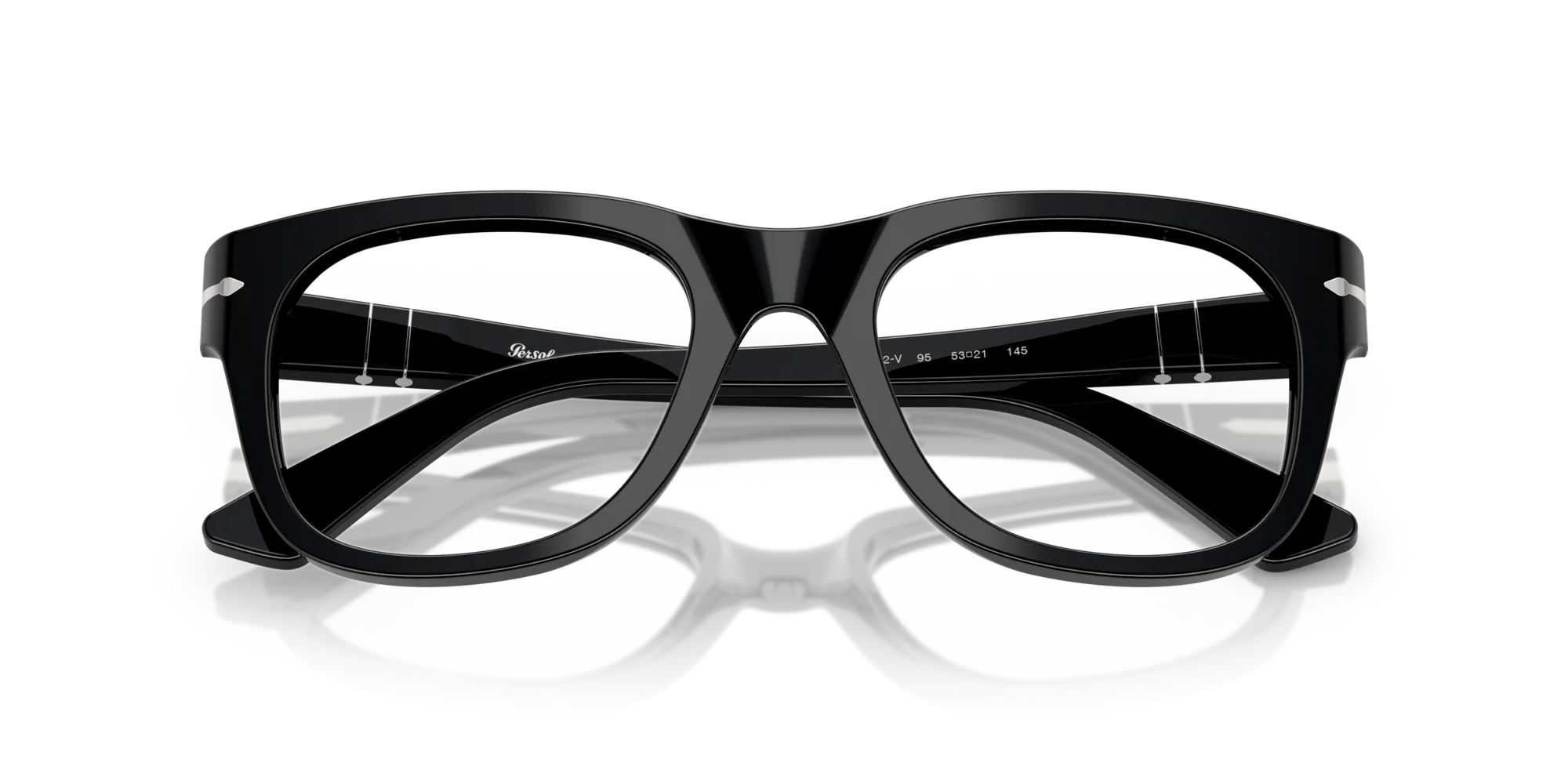 Persol PO3372V 95 Montature da vista Acetato Nero Squadrata Normale - immagine 2