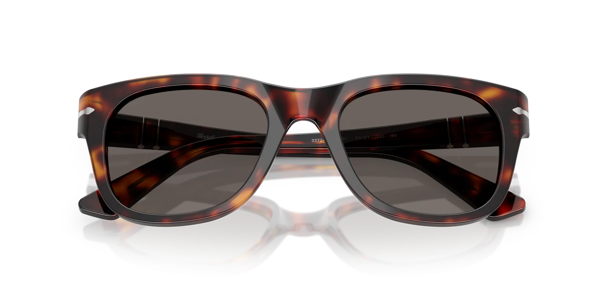 Persol PO3372S 24/B1 Occhiali da sole Acetato Tartaruga Grigio Squadrata Normale - immagine 2