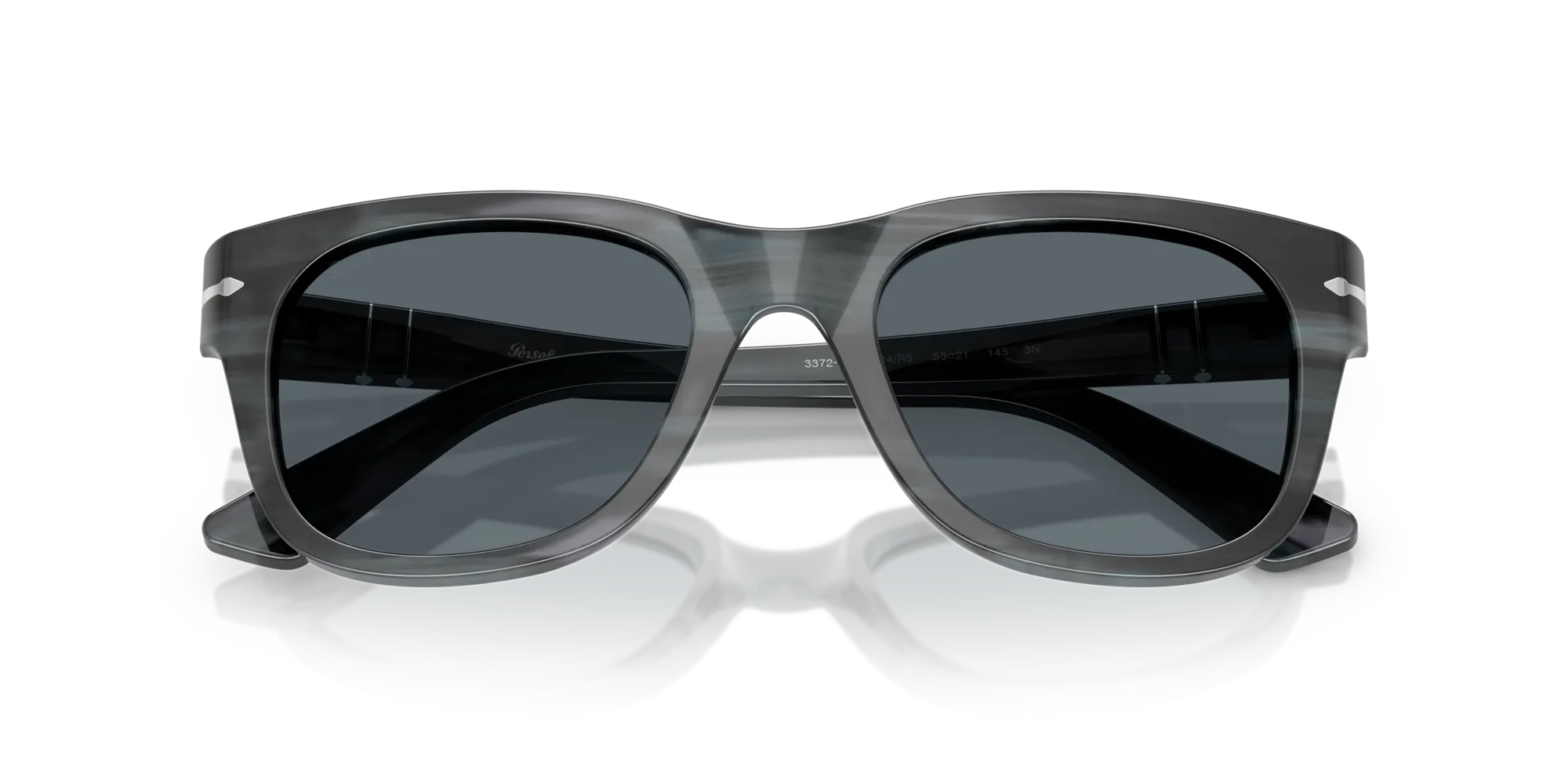 Persol PO3372S 1224R5 Occhiali da sole Acetato Grigio Blu Squadrata Normale - immagine 2