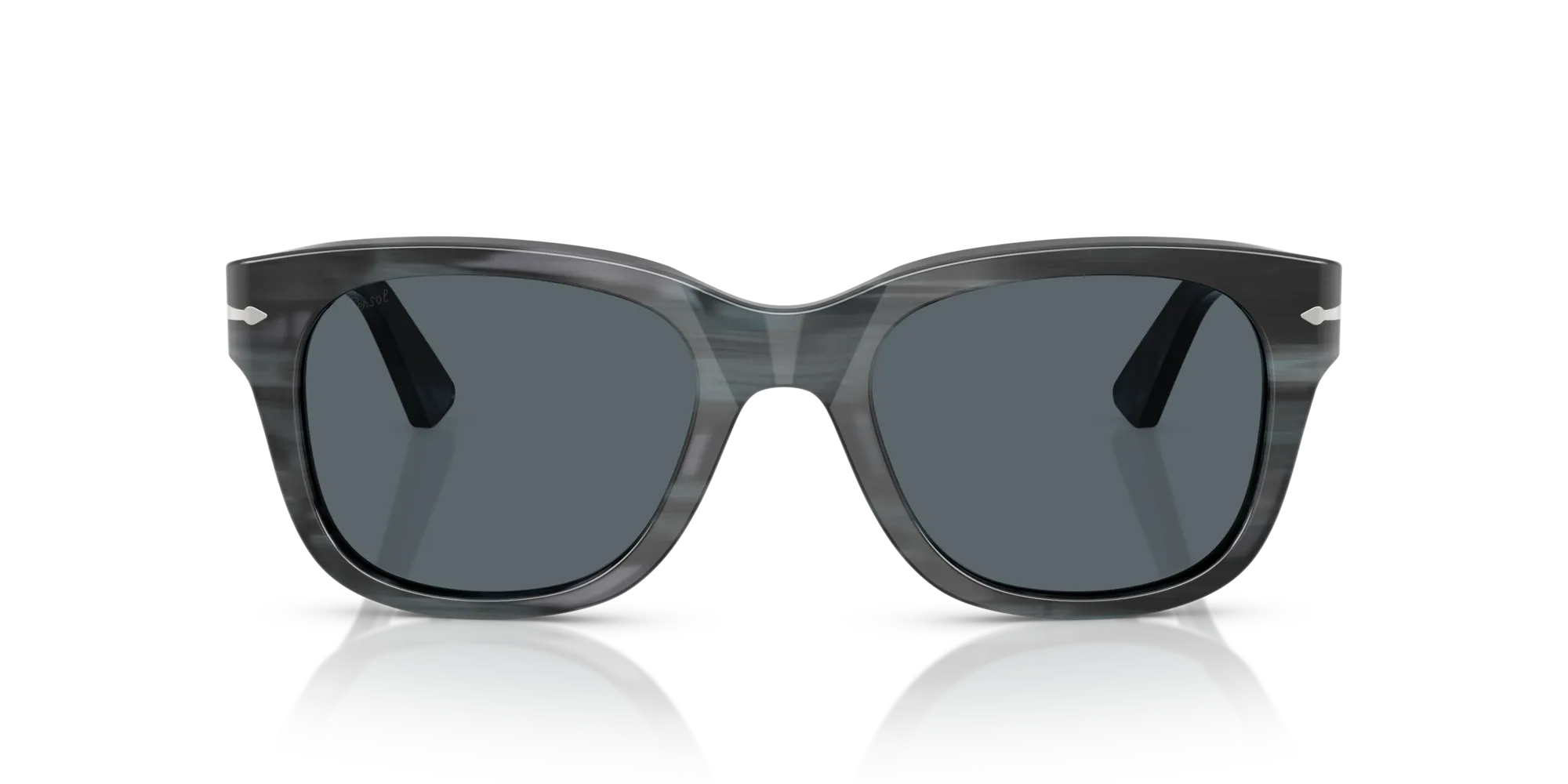 Persol PO3372S 1224R5 Occhiali da sole Acetato Grigio Blu Squadrata Normale - immagine 3
