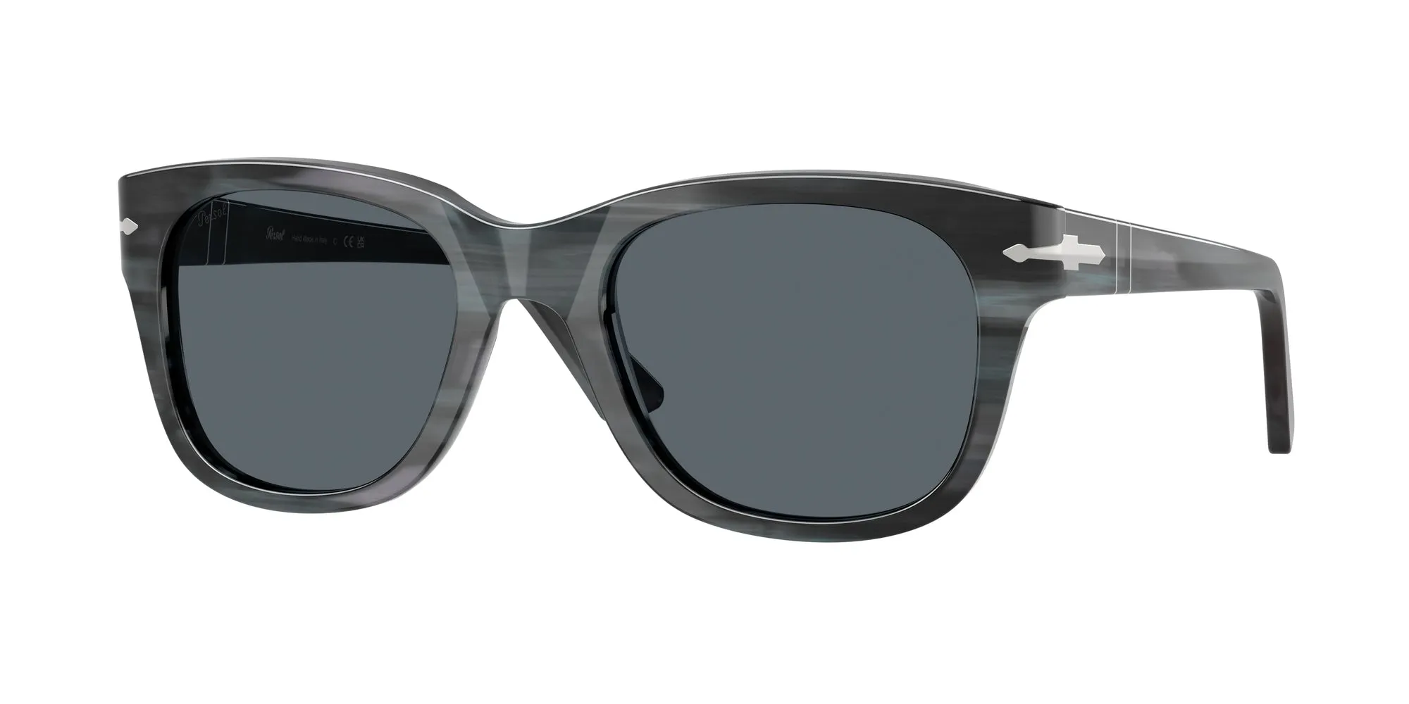Persol PO3372S 1224R5 Occhiali da sole Acetato Grigio Blu Squadrata Normale - immagine 1