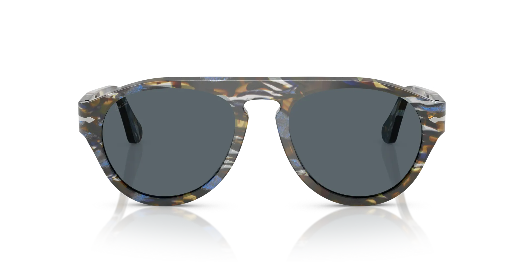 Persol PO3370S 1222R5 Occhiali da sole Acetato Multi-colore Blu Pilot Normale - immagine 3