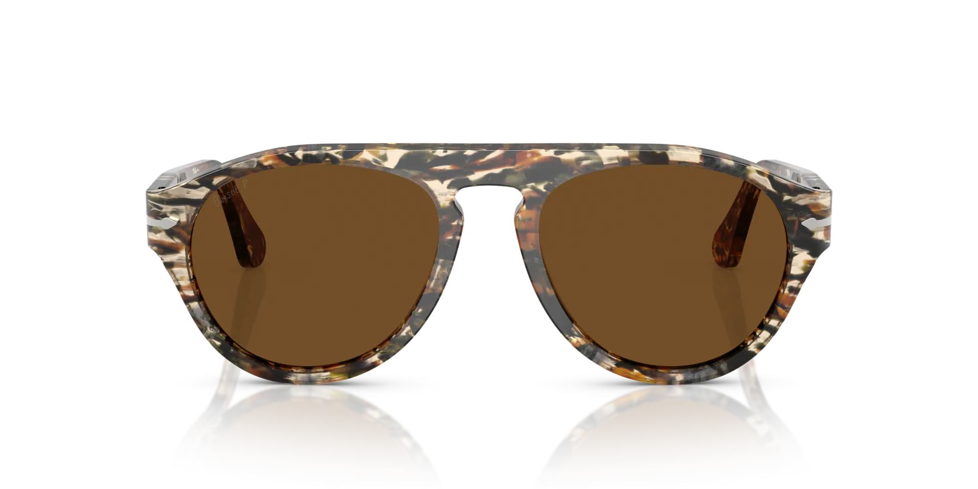 Persol PO3370S 122157 Occhiali da sole Acetato Multi-colore Marrone Pilot Polarizzata - immagine 3