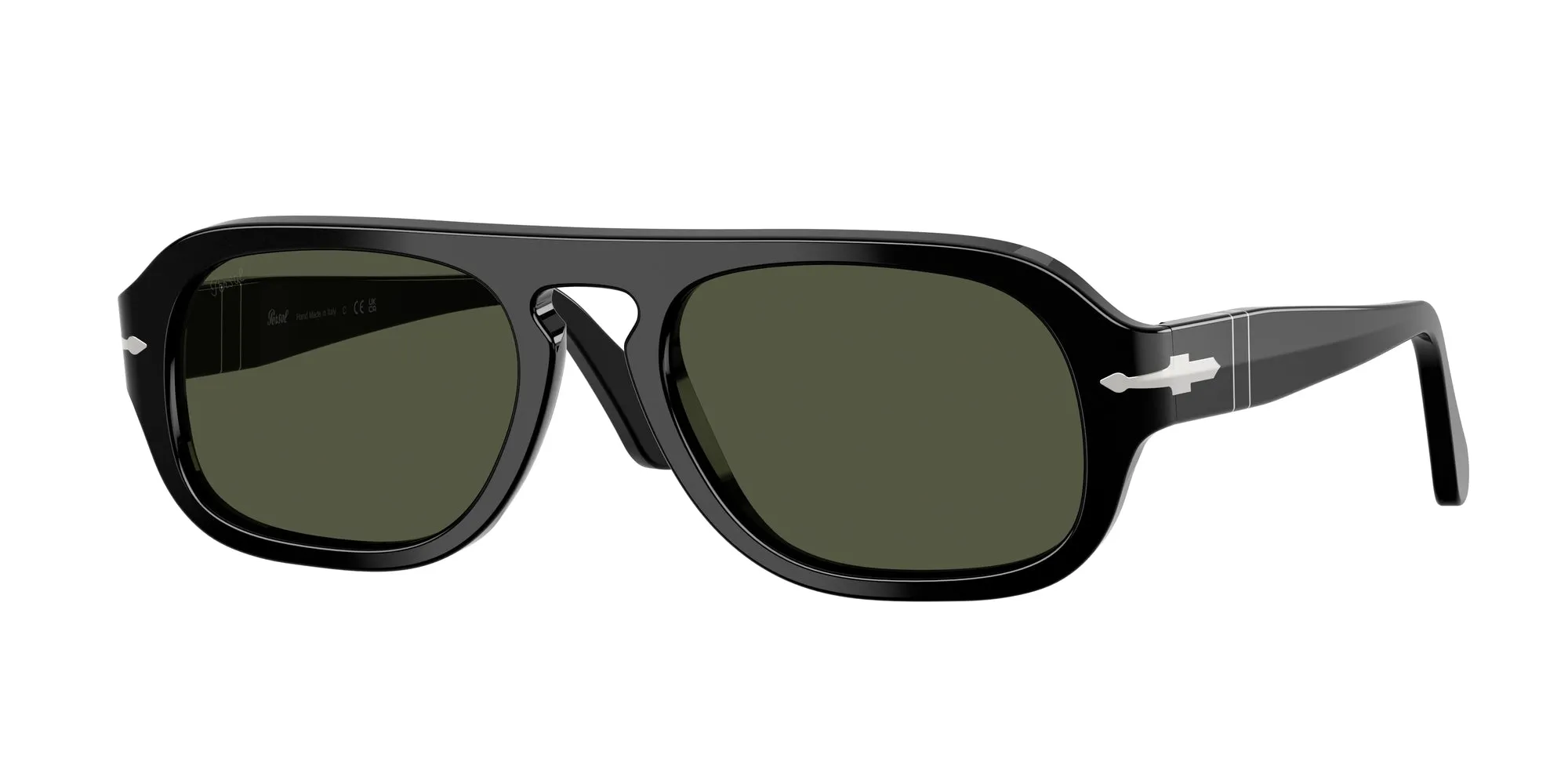 Persol PO3369S 95/31 Occhiali da sole Acetato Nero Verde Pilot Normale - immagine 1