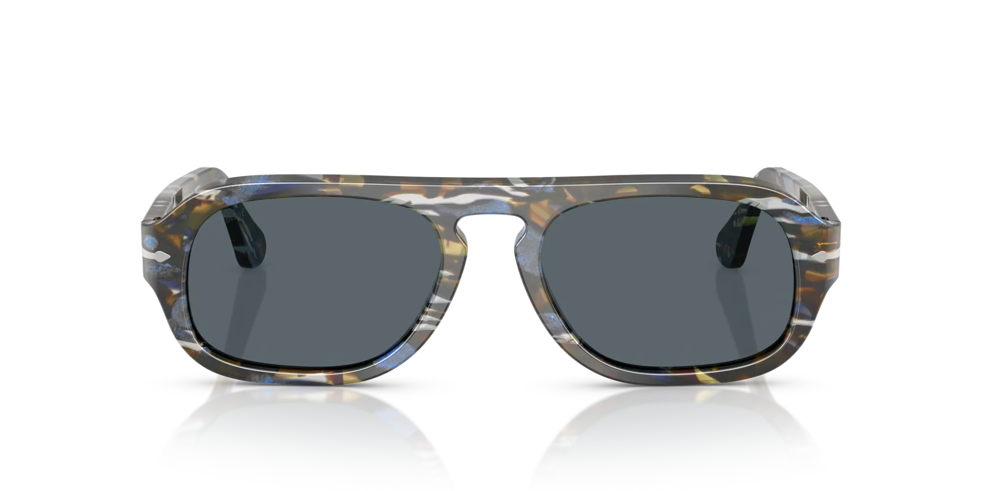 Persol PO3369S 1222R5 Occhiali da sole Acetato Multi-colore Blu Pilot Normale - immagine 3
