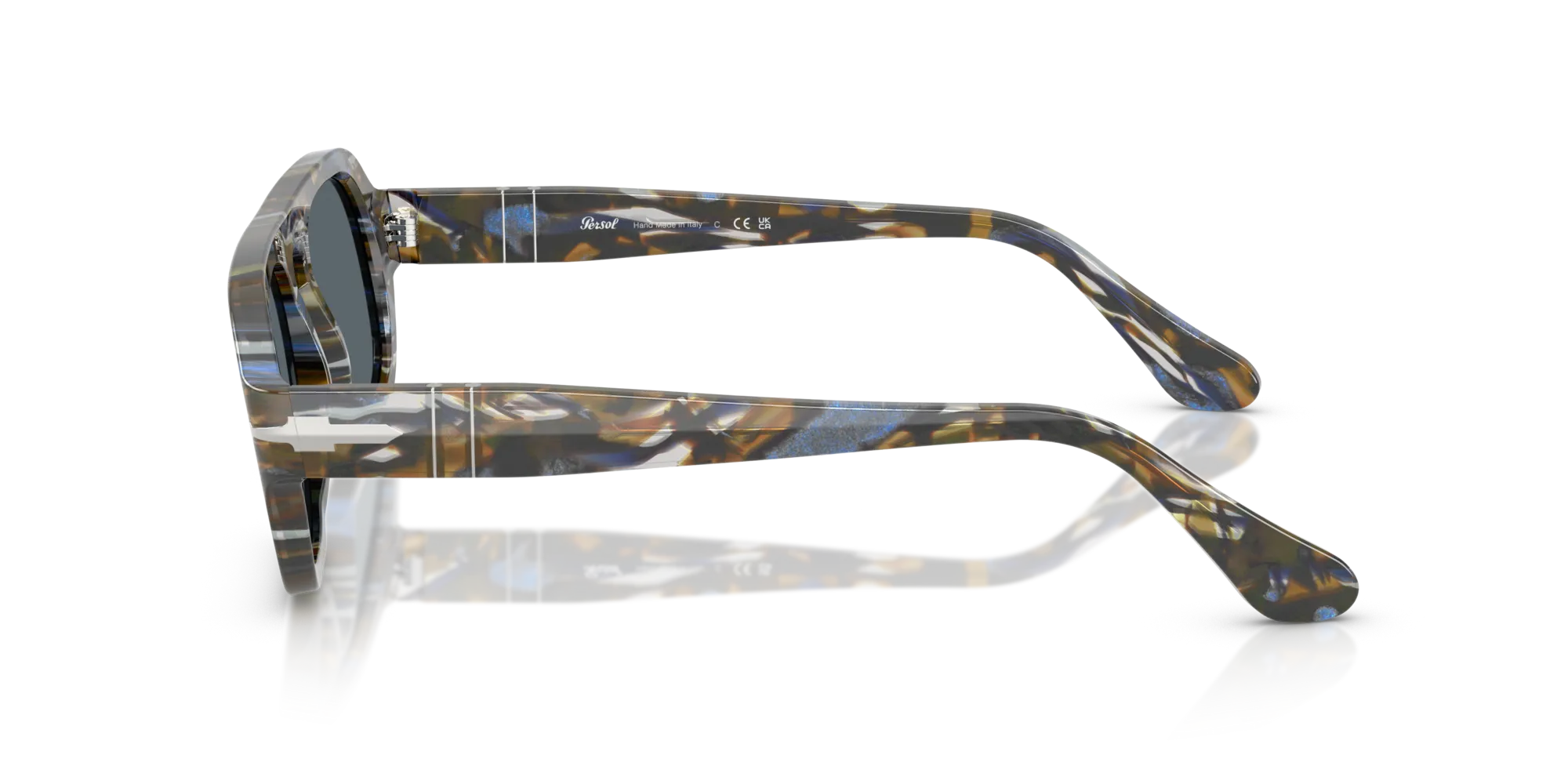 Persol PO3369S 1222R5 Occhiali da sole Acetato Multi-colore Blu Pilot Normale - immagine 4