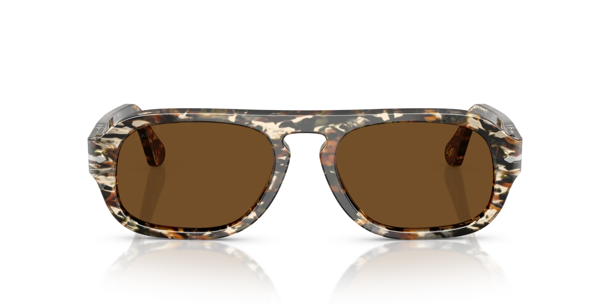 Persol PO3369S 122157 Occhiali da sole Acetato Multi-colore Marrone Pilot Polarizzata - immagine 3