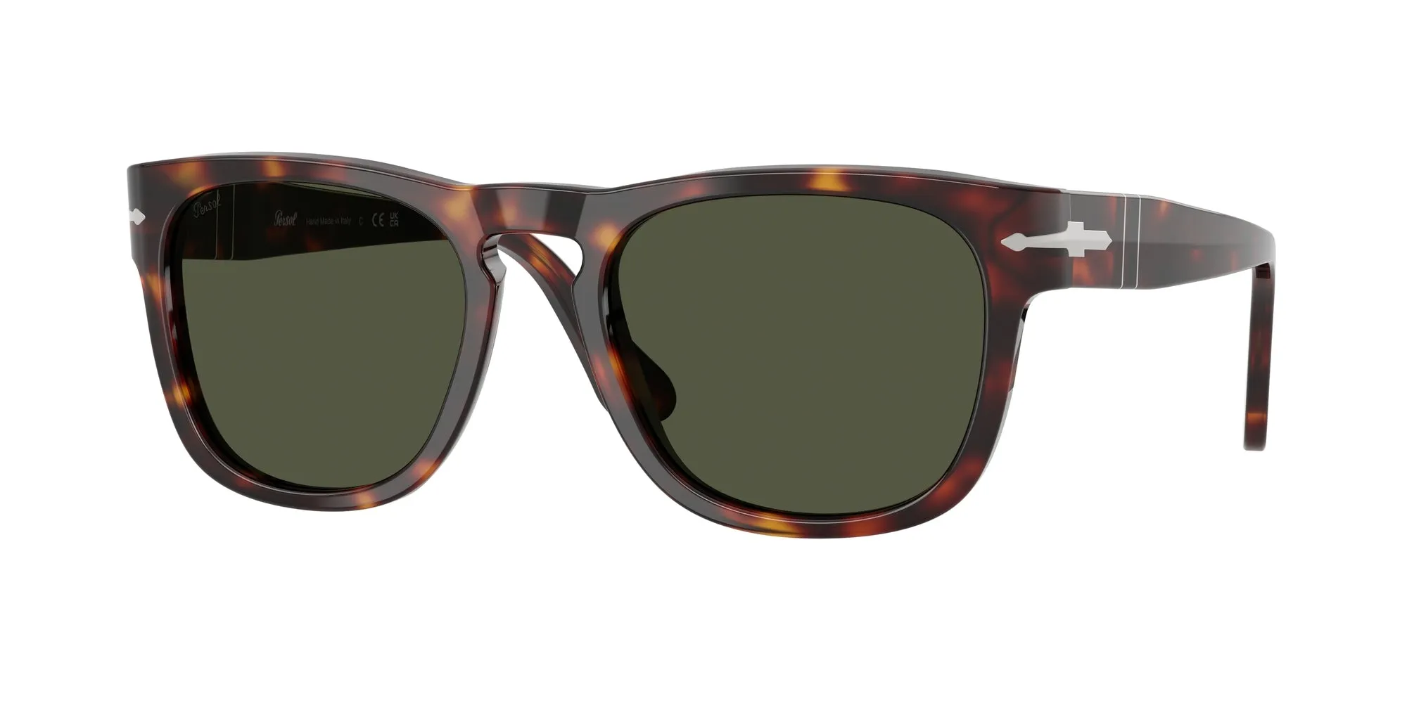Persol PO3333S ELIO 24/31 Occhiali da sole Acetato Tartaruga Verde Squadrata Normale - immagine 1