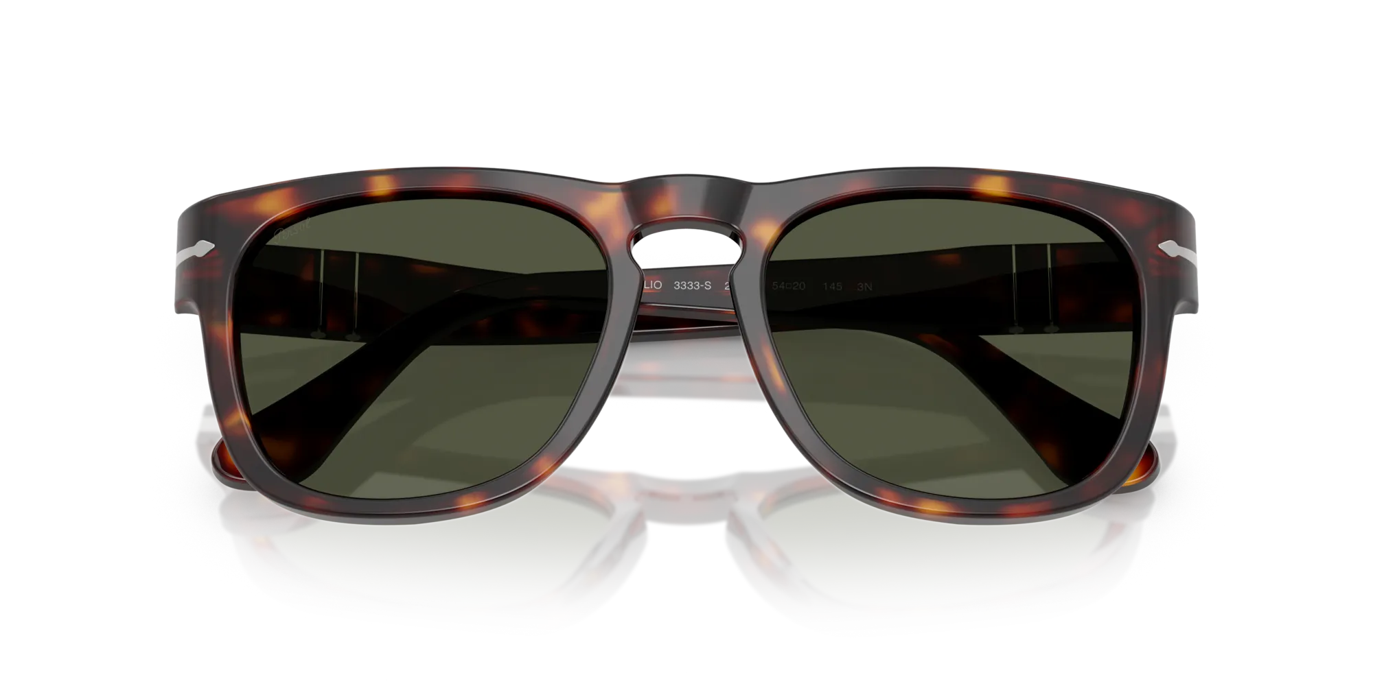 Persol PO3333S ELIO 24/31 Occhiali da sole Acetato Tartaruga Verde Squadrata Normale - immagine 2