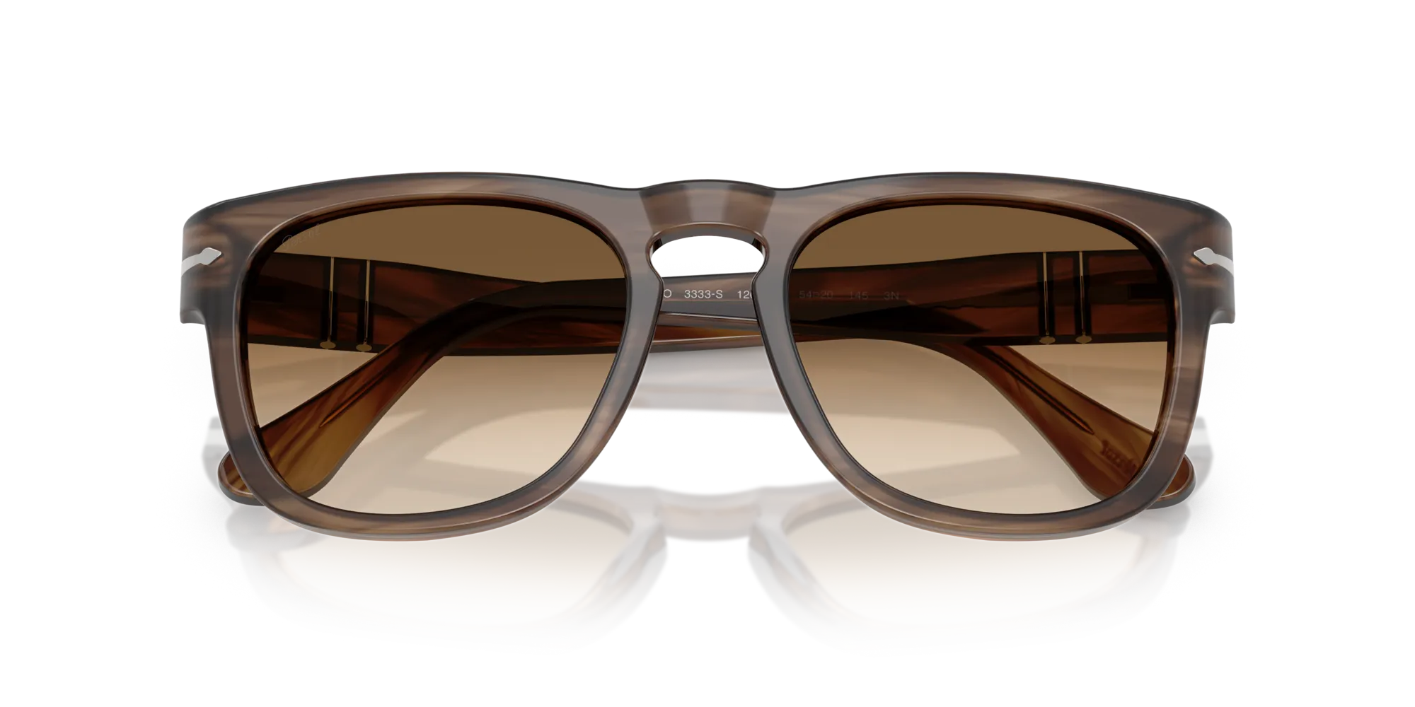Persol PO3333S ELIO 120851 Occhiali da sole Acetato Tartaruga Marrone Squadrata Normale Sfumato - immagine 2