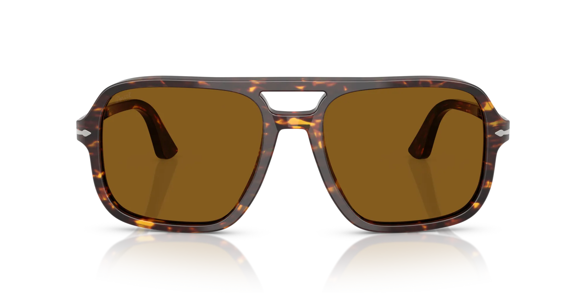 Persol PO3328S 121533 Occhiali da sole Acetato Marrone Marrone Pilot Normale - immagine 3