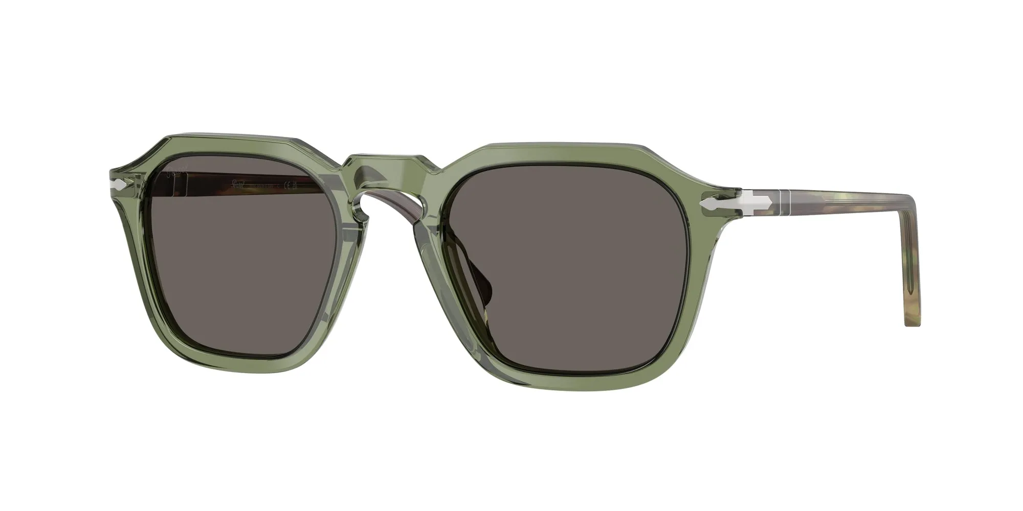Persol PO3292S 1226B1 Occhiali da sole Acetato Verde Grigio Squadrata Normale - immagine 1