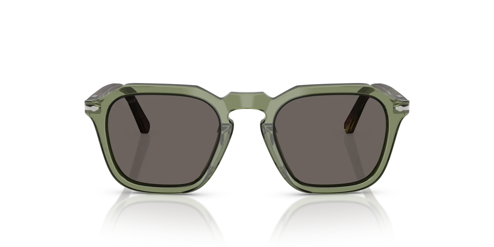 Persol PO3292S 1226B1 Occhiali da sole Acetato Verde Grigio Squadrata Normale - immagine 3