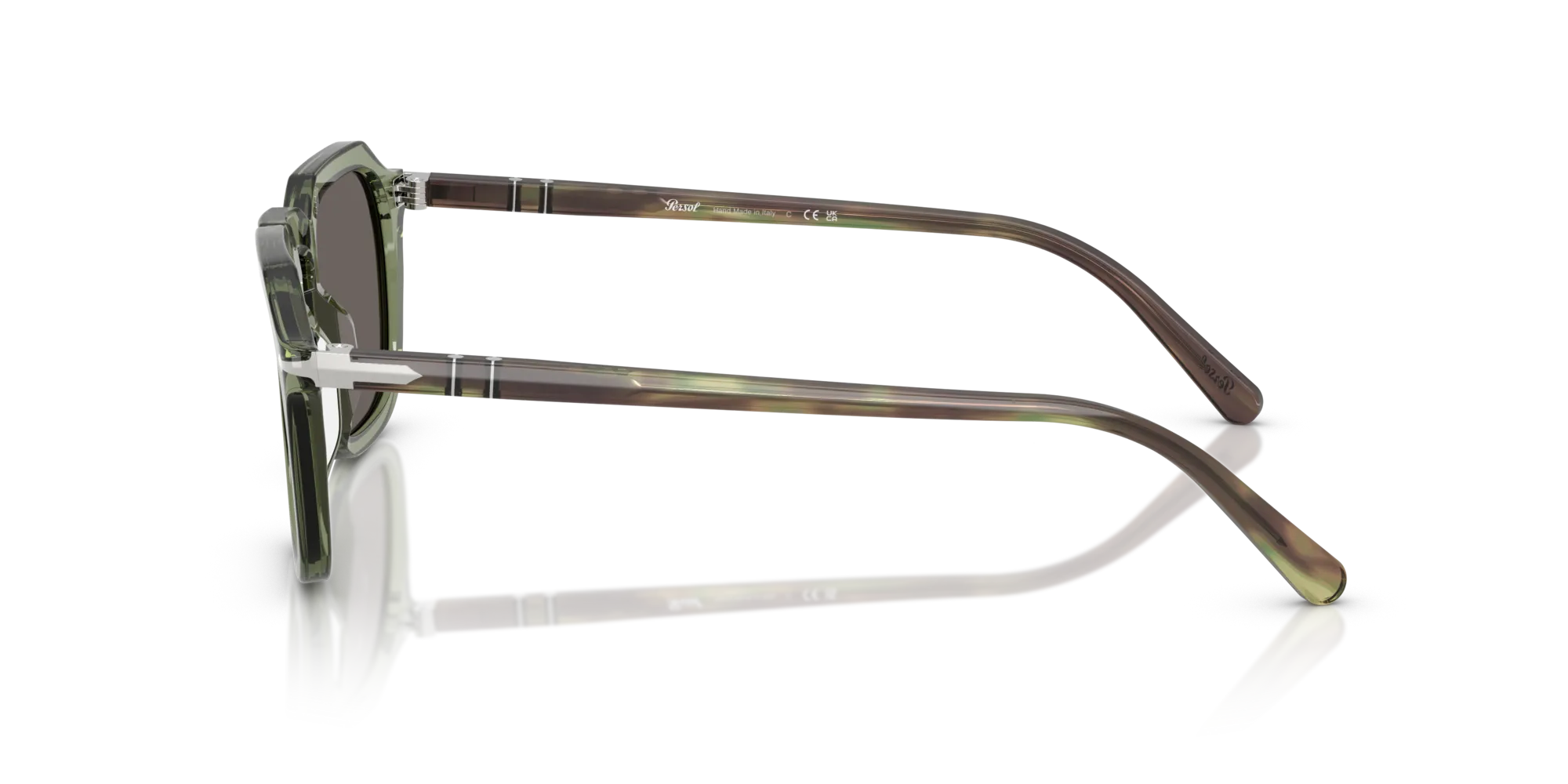 Persol PO3292S 1226B1 Occhiali da sole Acetato Verde Grigio Squadrata Normale - immagine 4