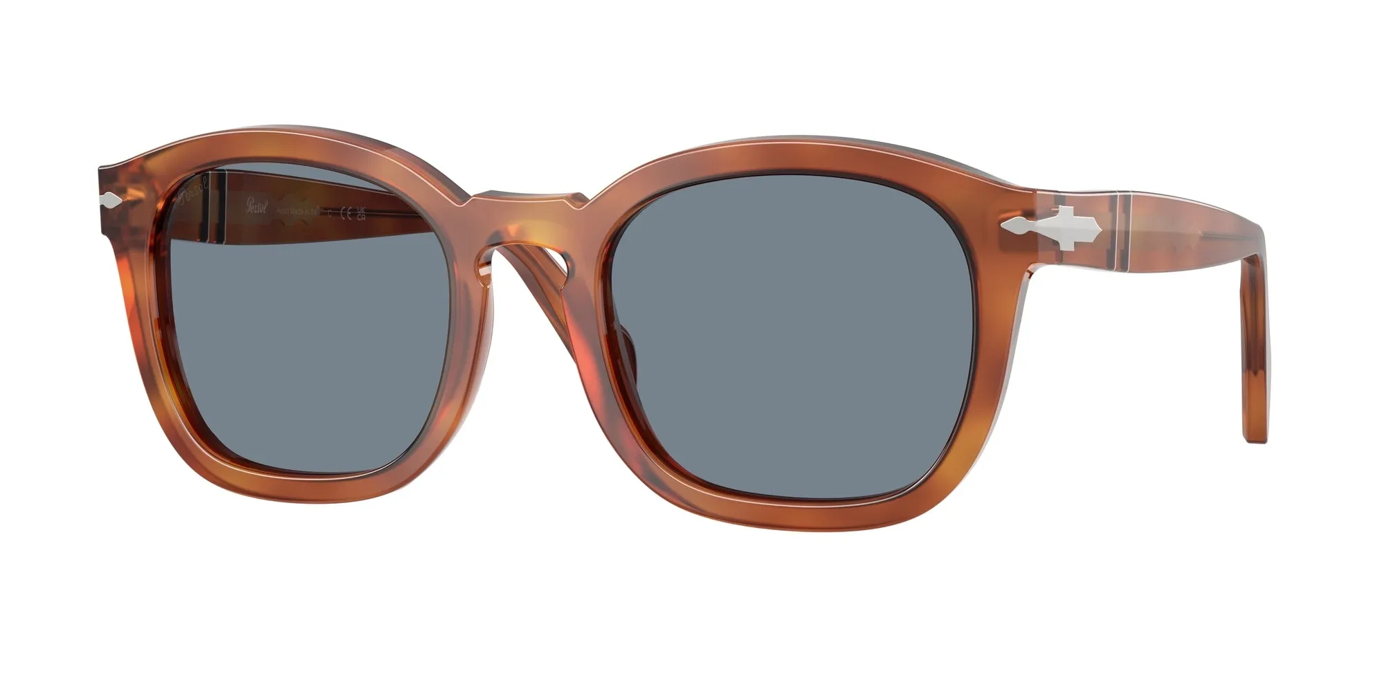 Persol PO0082S 96/56 Occhiali da sole Acetato Marrone Blu Geometrica Normale - immagine 1