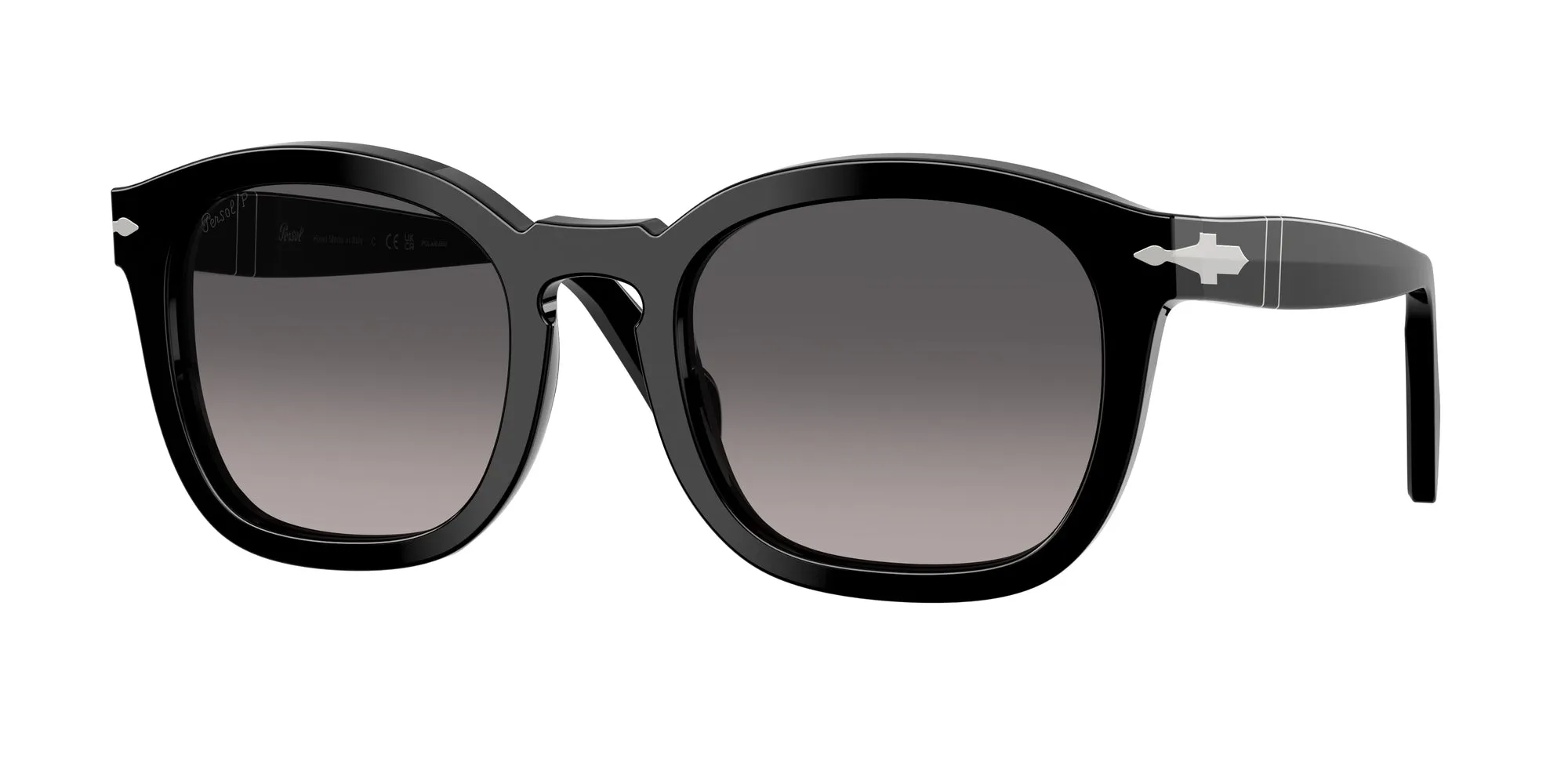 Persol PO0082S 95/M3 Occhiali da sole Acetato Nero Grigio Geometrica Polarizzata Sfumato - immagine 1