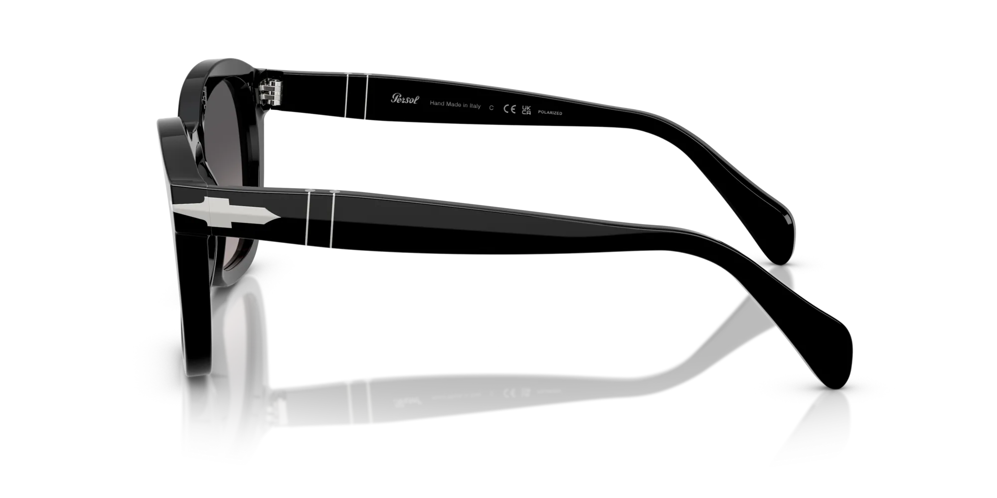 Persol PO0082S 95/M3 Occhiali da sole Acetato Nero Grigio Geometrica Polarizzata Sfumato - immagine 4
