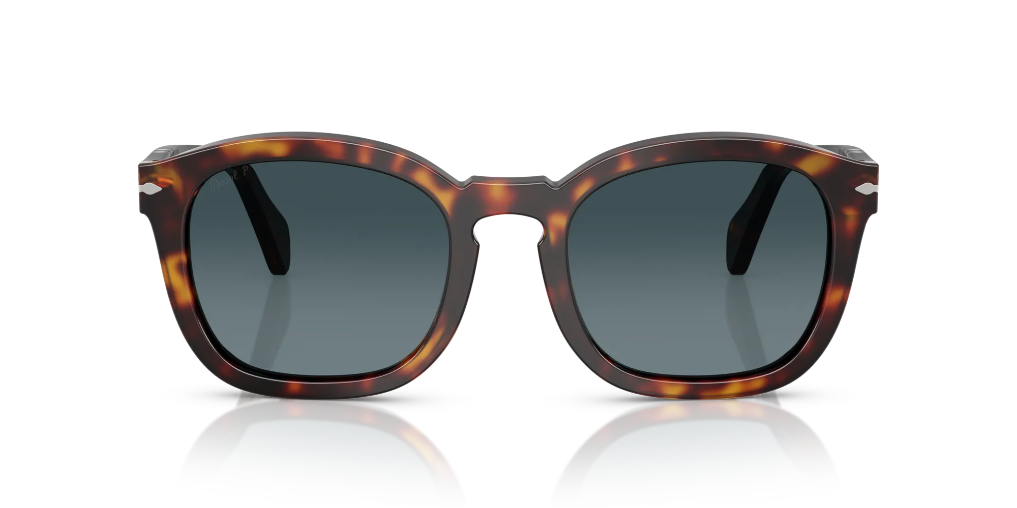 Persol PO0082S 24/S3 Occhiali da sole Acetato Tartaruga Blu Geometrica Polarizzata Sfumato - immagine 3