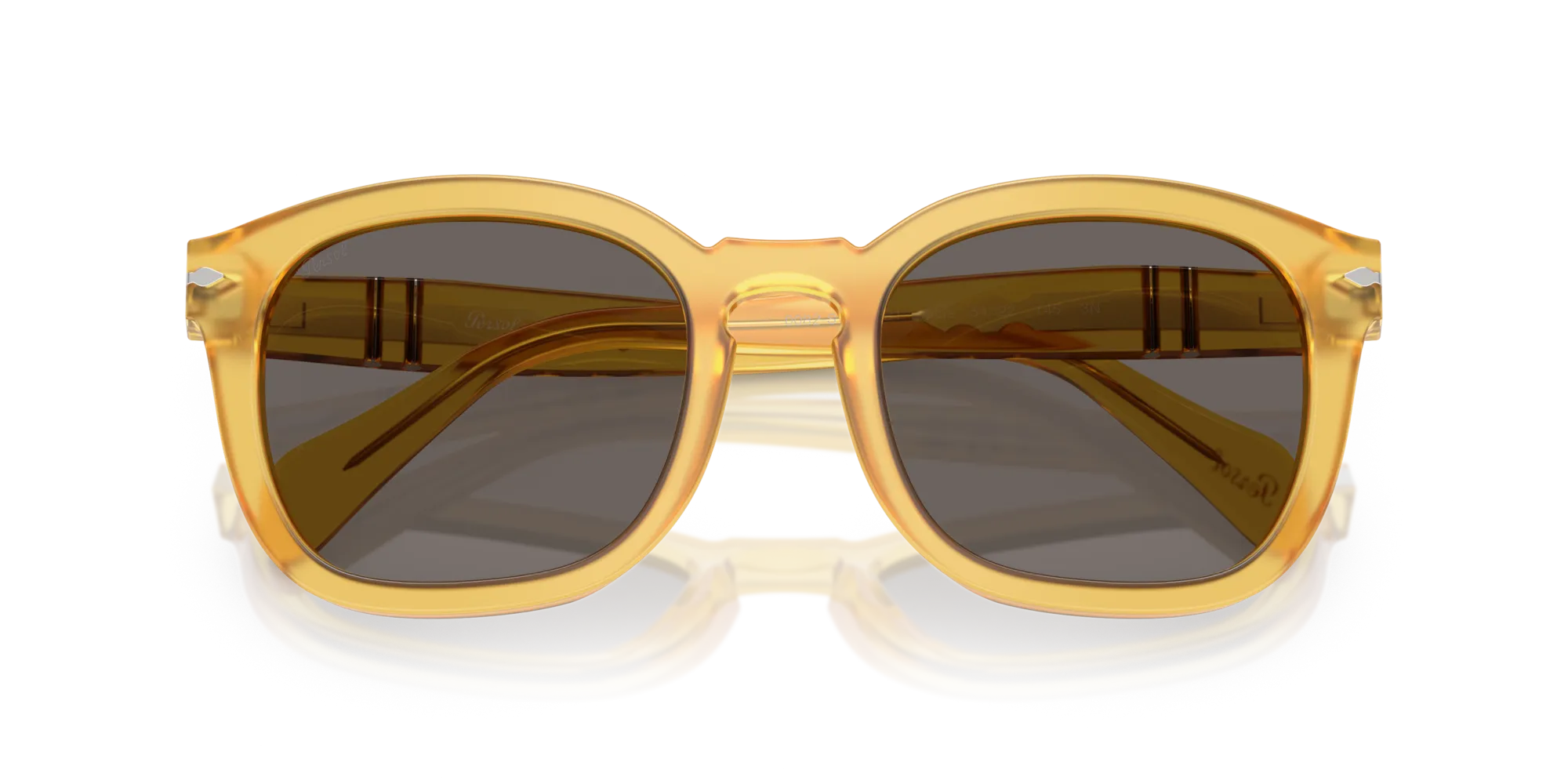 Persol PO0082S 204/B1 Occhiali da sole Acetato Giallo Grigio Geometrica Normale - immagine 2
