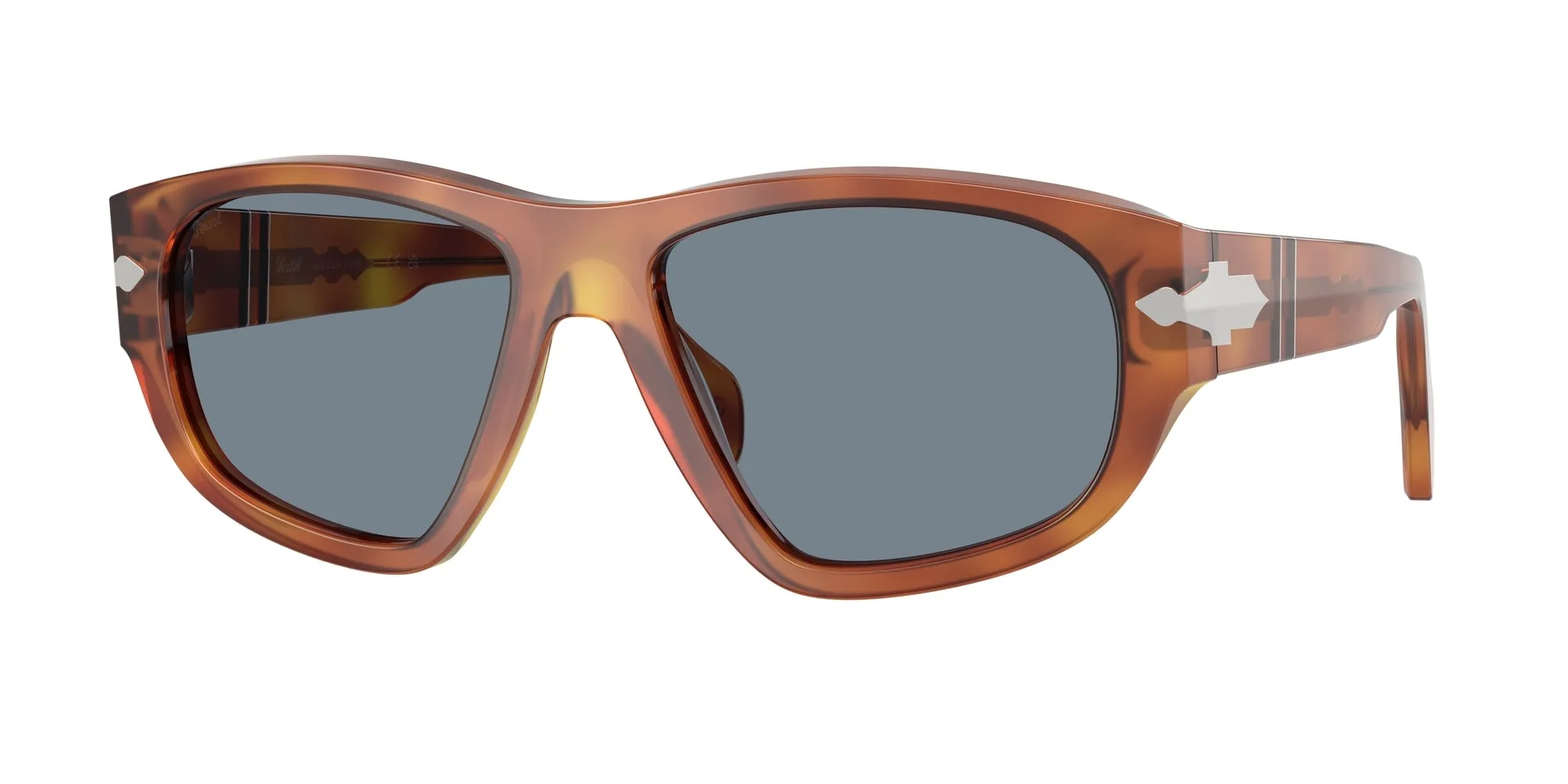 Persol PO0050S 96/56 Occhiali da sole Acetato Marrone Blu Geometrica Normale - immagine 1