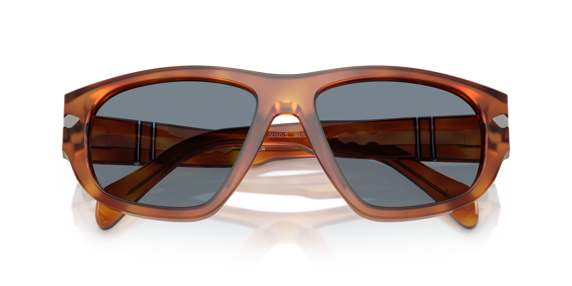 Persol PO0050S 96/56 Occhiali da sole Acetato Marrone Blu Geometrica Normale - immagine 2