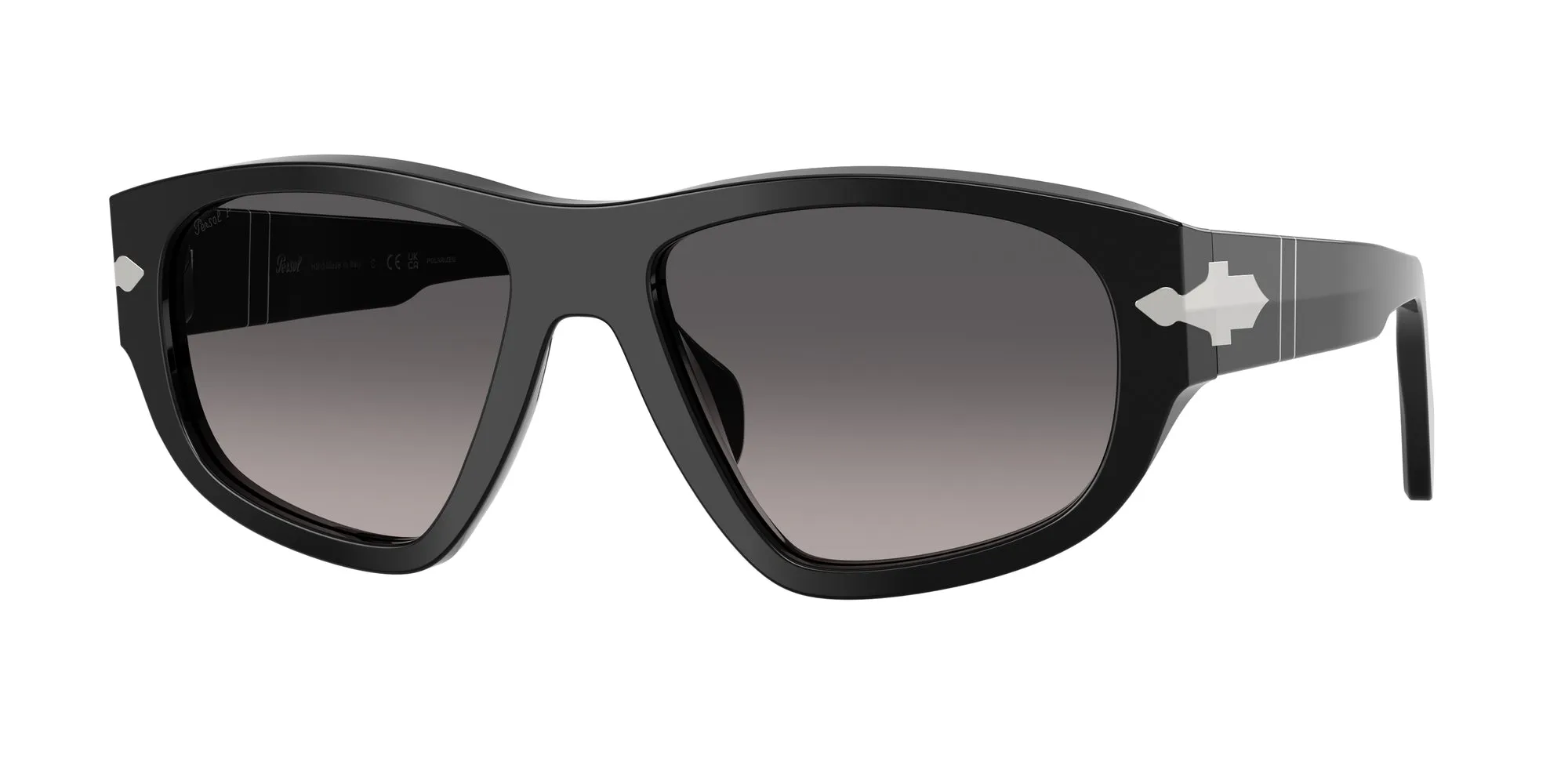Persol PO0050S 95/M3 Occhiali da sole Acetato Nero Grigio Geometrica Polarizzata Sfumato - immagine 1