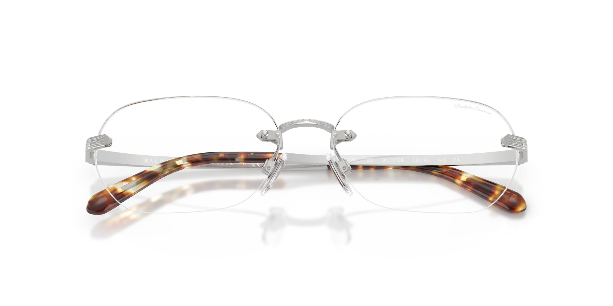 Ralph Lauren RL7089 9001SB Occhiali da sole Metallo Argento Trasparente Squadrata Normale - immagine 2