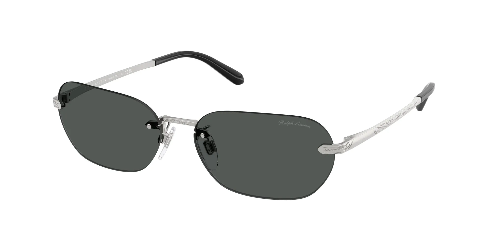 Ralph Lauren RL7089 900187 Occhiali da sole Metallo Argento Grigio Squadrata Normale - immagine 1