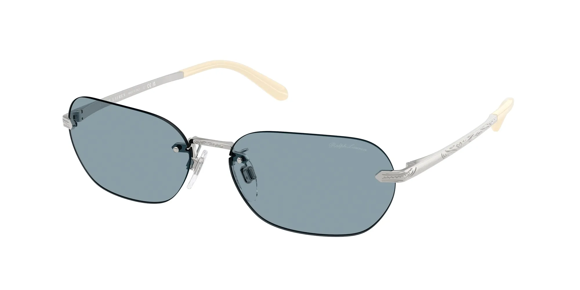 Ralph Lauren RL7089 900172 Occhiali da sole Metallo Argento Blu Squadrata Normale - immagine 1