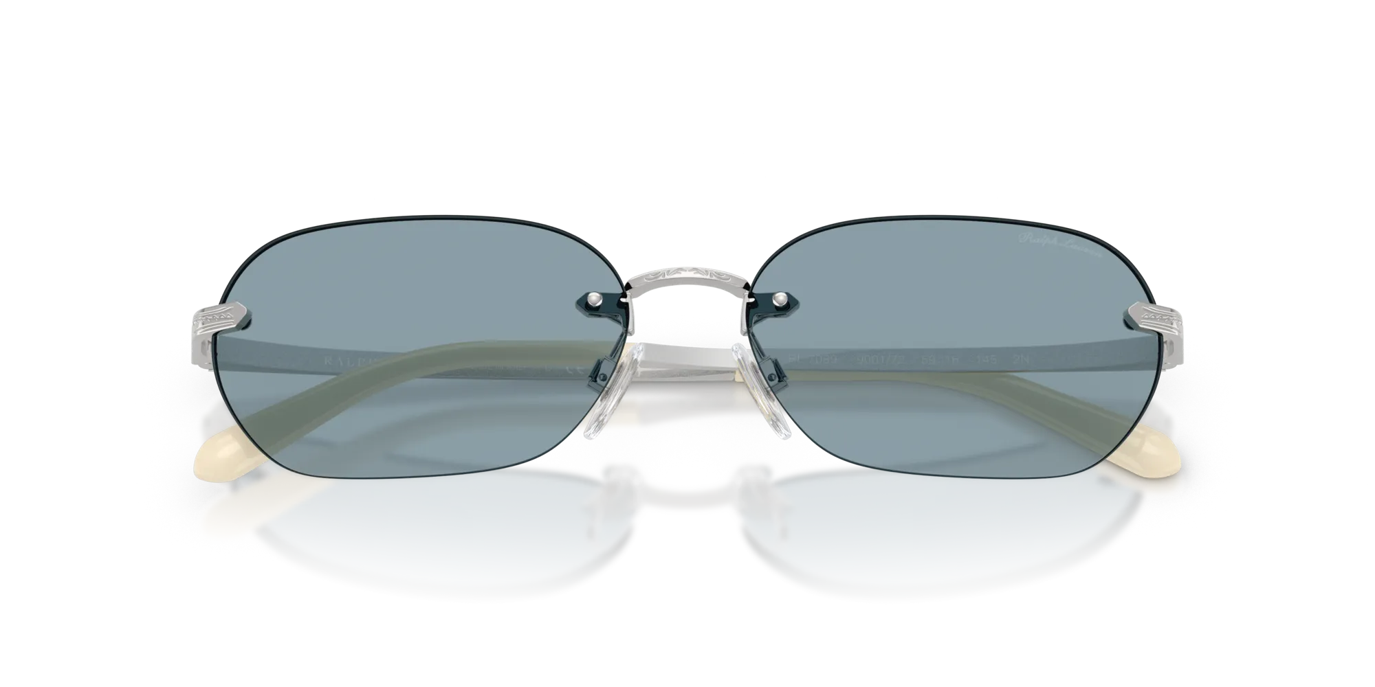 Ralph Lauren RL7089 900172 Occhiali da sole Metallo Argento Blu Squadrata Normale - immagine 2