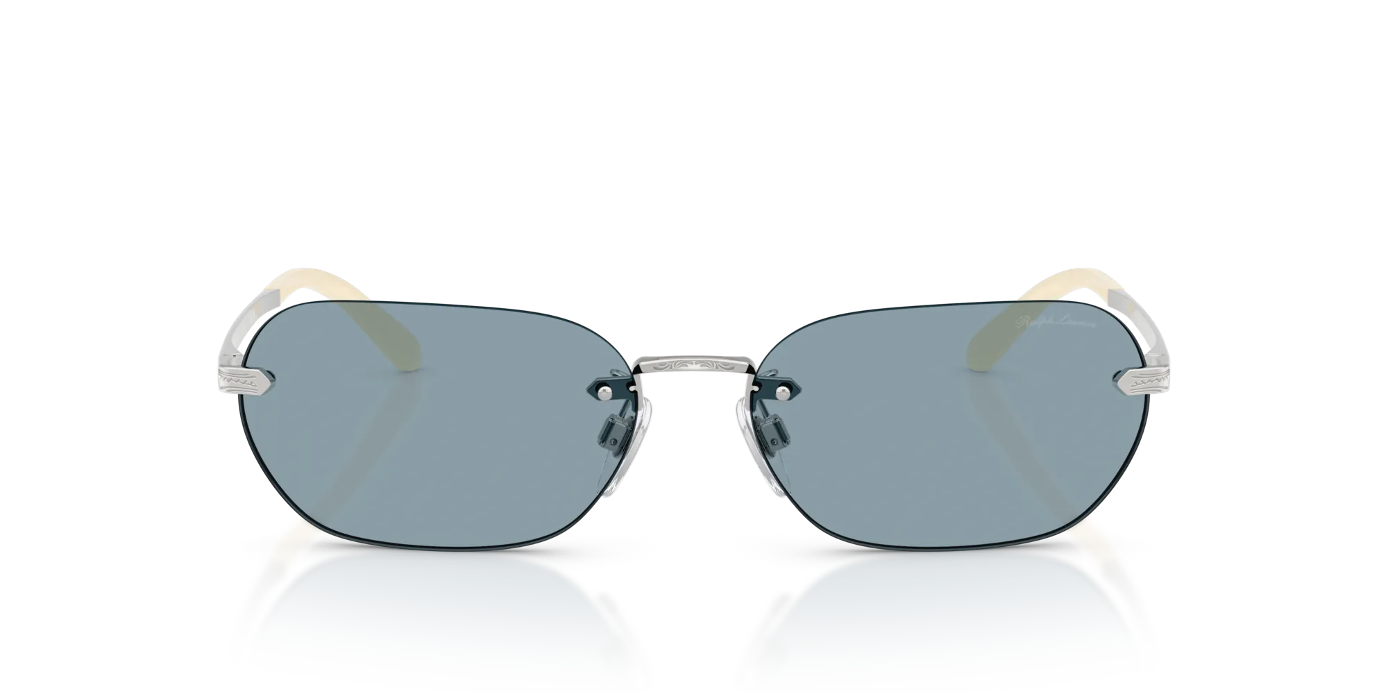 Ralph Lauren RL7089 900172 Occhiali da sole Metallo Argento Blu Squadrata Normale - immagine 3