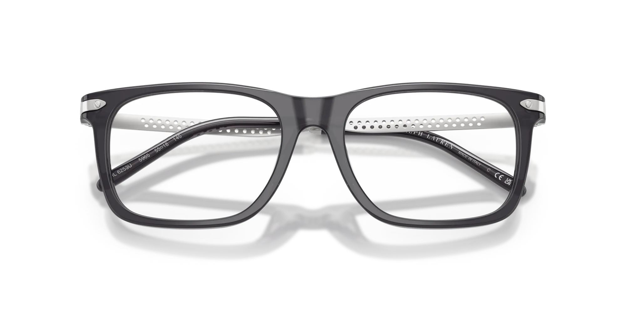 Ralph Lauren RL6253U 5965 Montature da vista Acetato Grigio Trasparente Squadrata Normale - immagine 2
