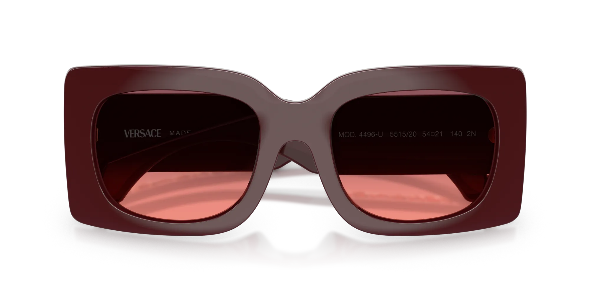 Versace VE4496U 551520 Occhiali da sole Iniettato Viola Rosa Squadrata Normale Sfumato - immagine 2