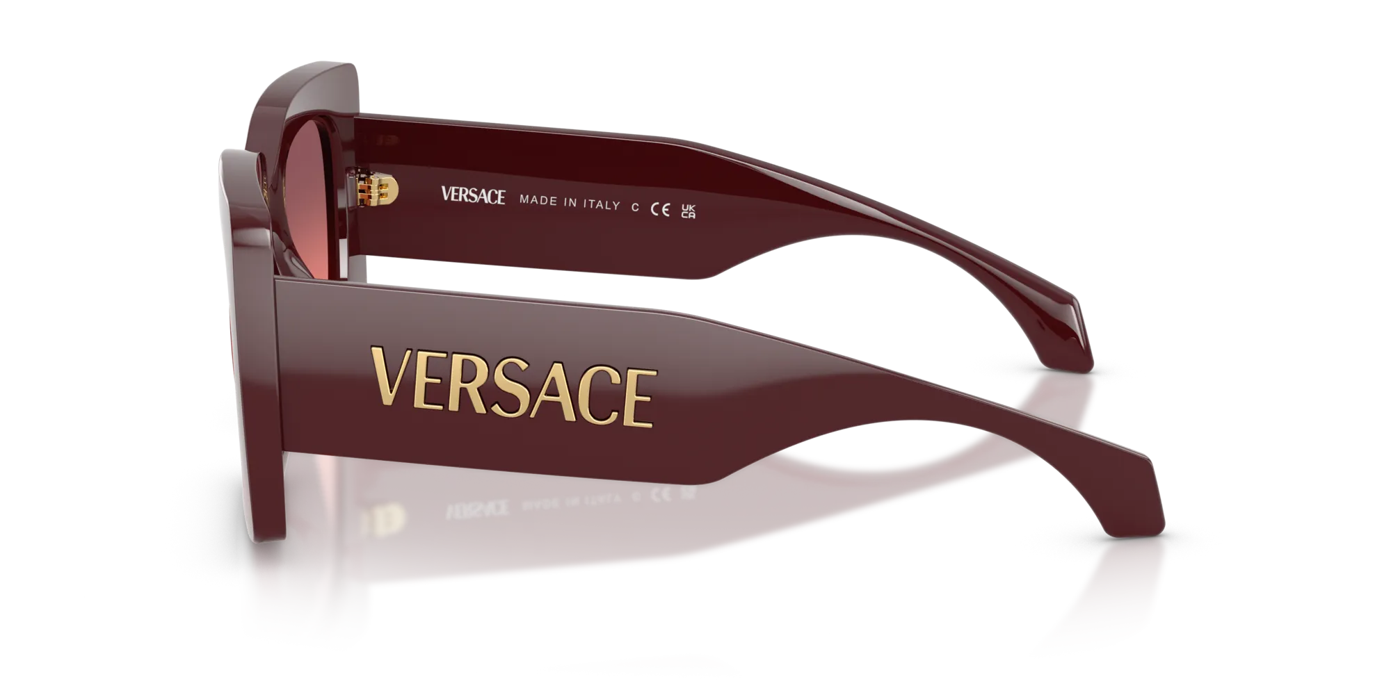 Versace VE4496U 551520 Occhiali da sole Iniettato Viola Rosa Squadrata Normale Sfumato - immagine 4
