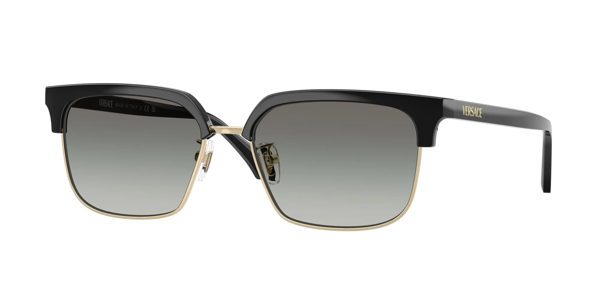 Versace VE4494D GB1/11 Occhiali da sole Iniettato Nero Grigio Squadrata Normale Sfumato - immagine 1