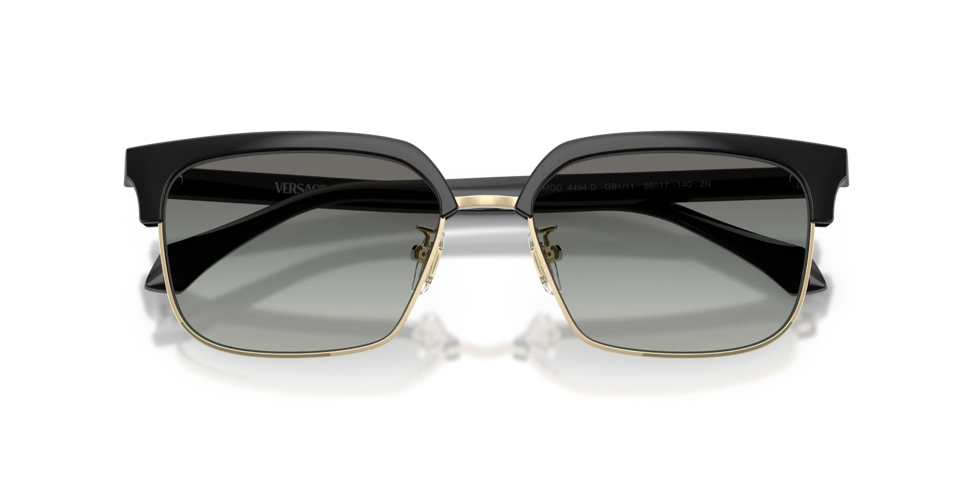 Versace VE4494D GB1/11 Occhiali da sole Iniettato Nero Grigio Squadrata Normale Sfumato - immagine 2