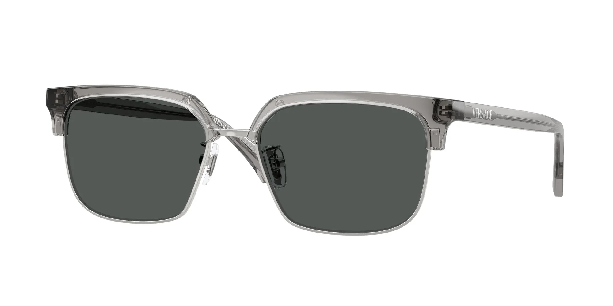 Versace VE4494D 593/87 Occhiali da sole Iniettato Grigio Grigio Squadrata Normale - immagine 1