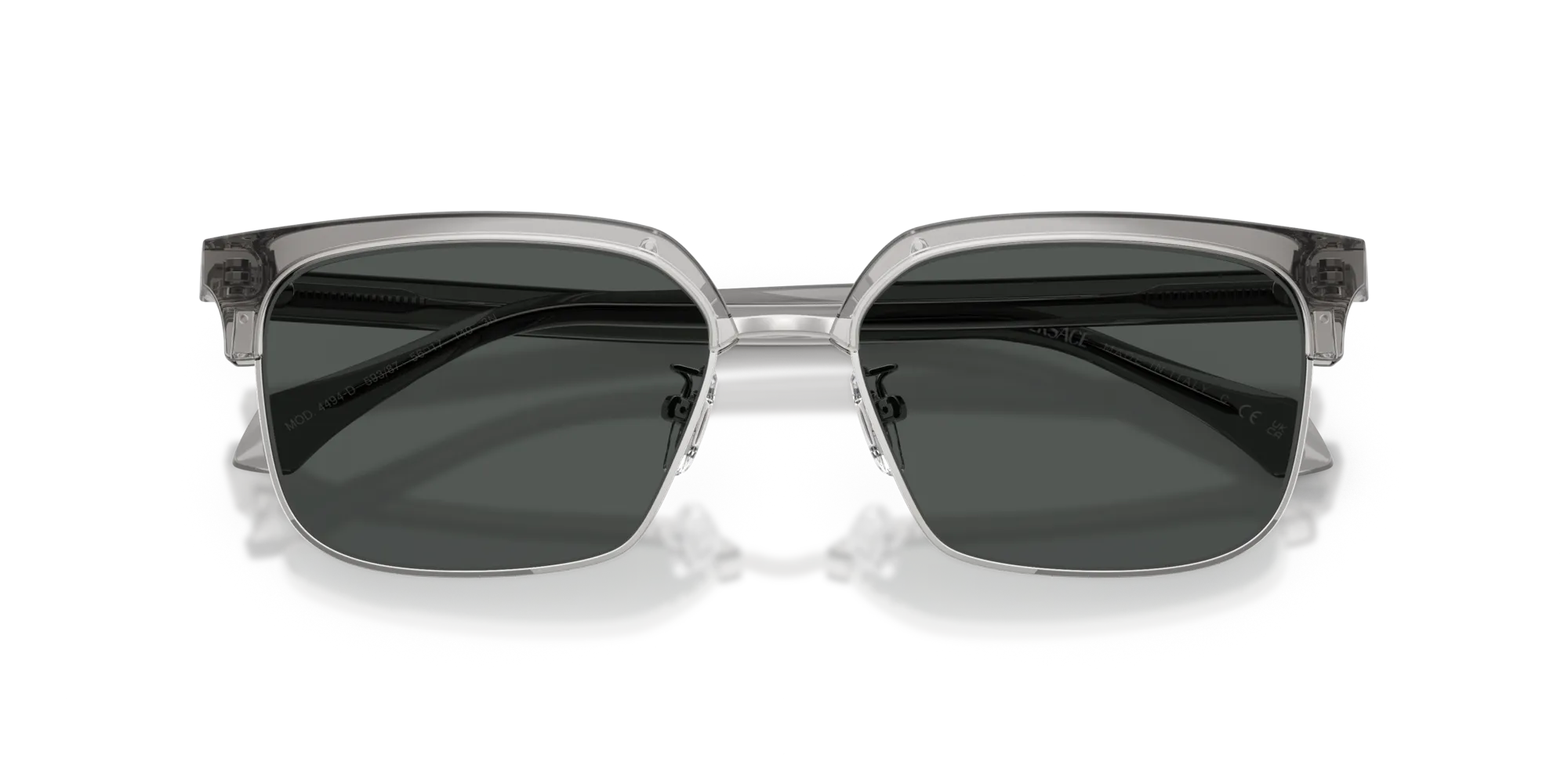 Versace VE4494D 593/87 Occhiali da sole Iniettato Grigio Grigio Squadrata Normale - immagine 2